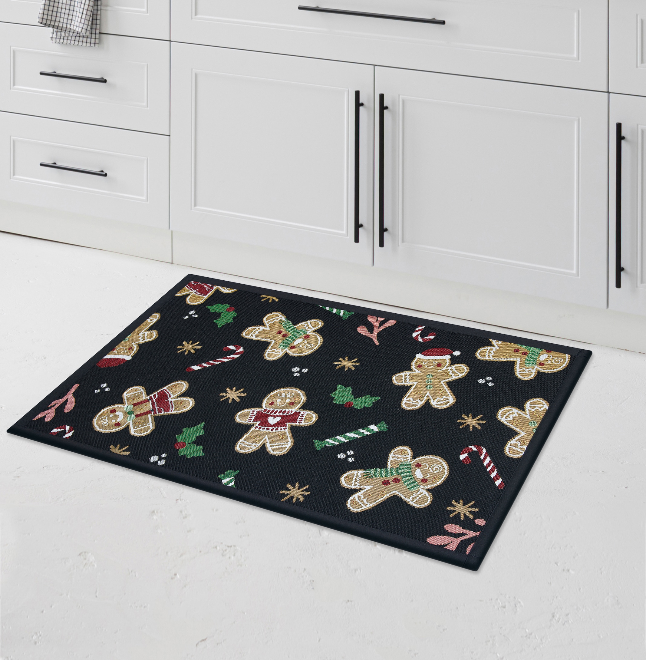 Holiday Living 33543 2-ft x 3-ft Gingerbread Polypropylene Rectangular Indoor Decorative Door mat