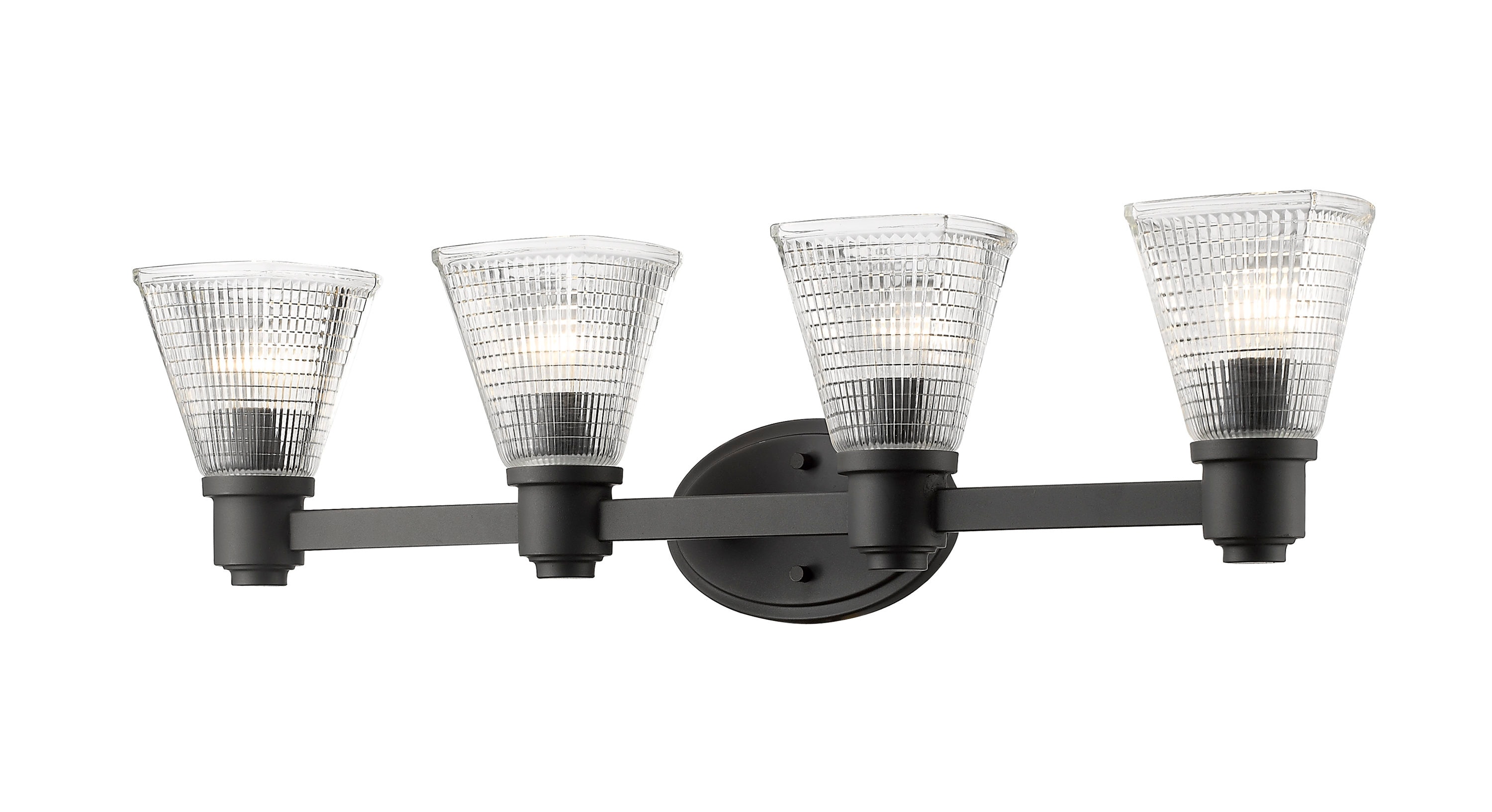 Z-Lite 449-4V-BRZ Intrepid 32.25-in 4 -Light Matte Bronze Modern/contemporary Vanity light
