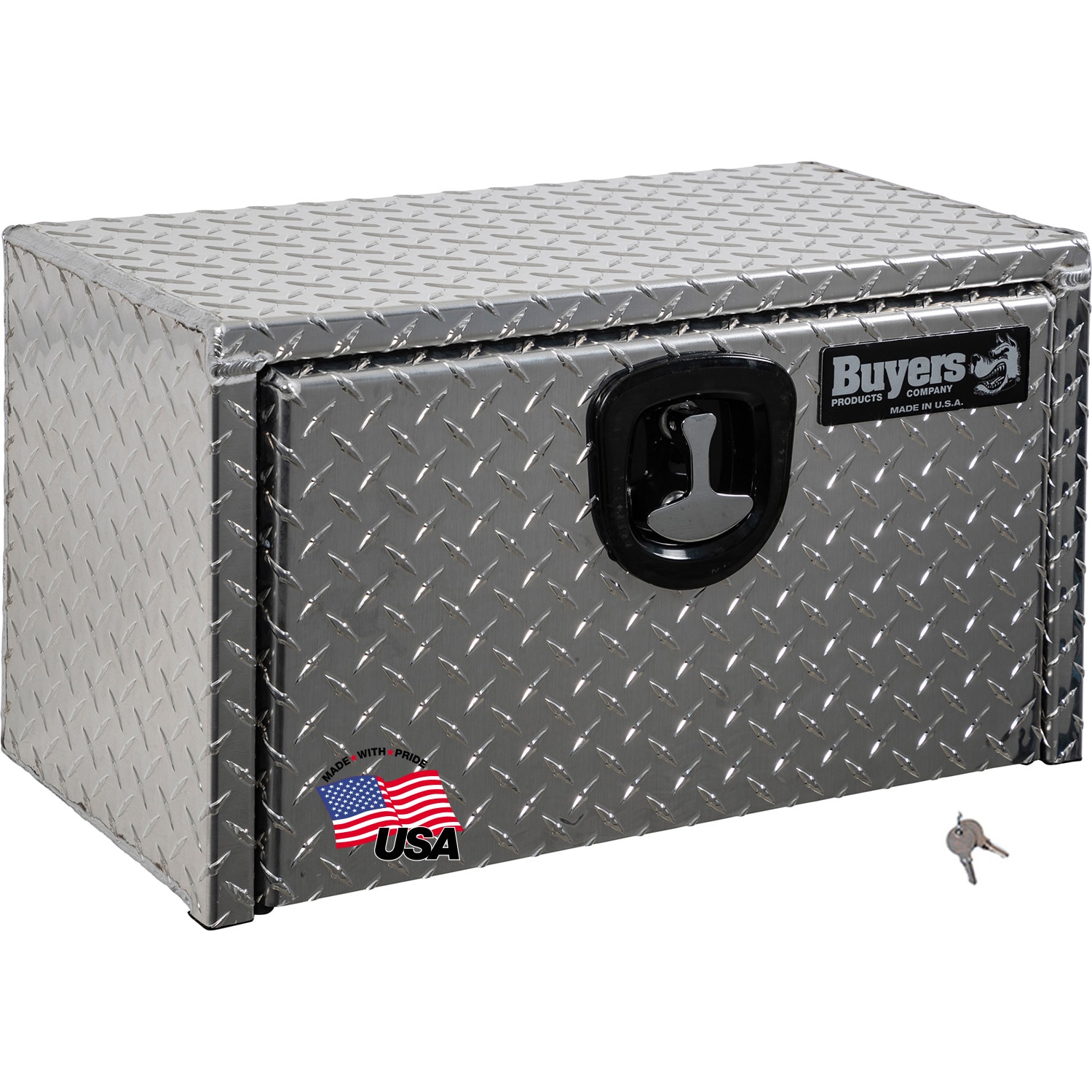 Buyers Products 1705150 25-in x 15-in x 13-in Diamond Tread Aluminum Underbody Truck Tool Box