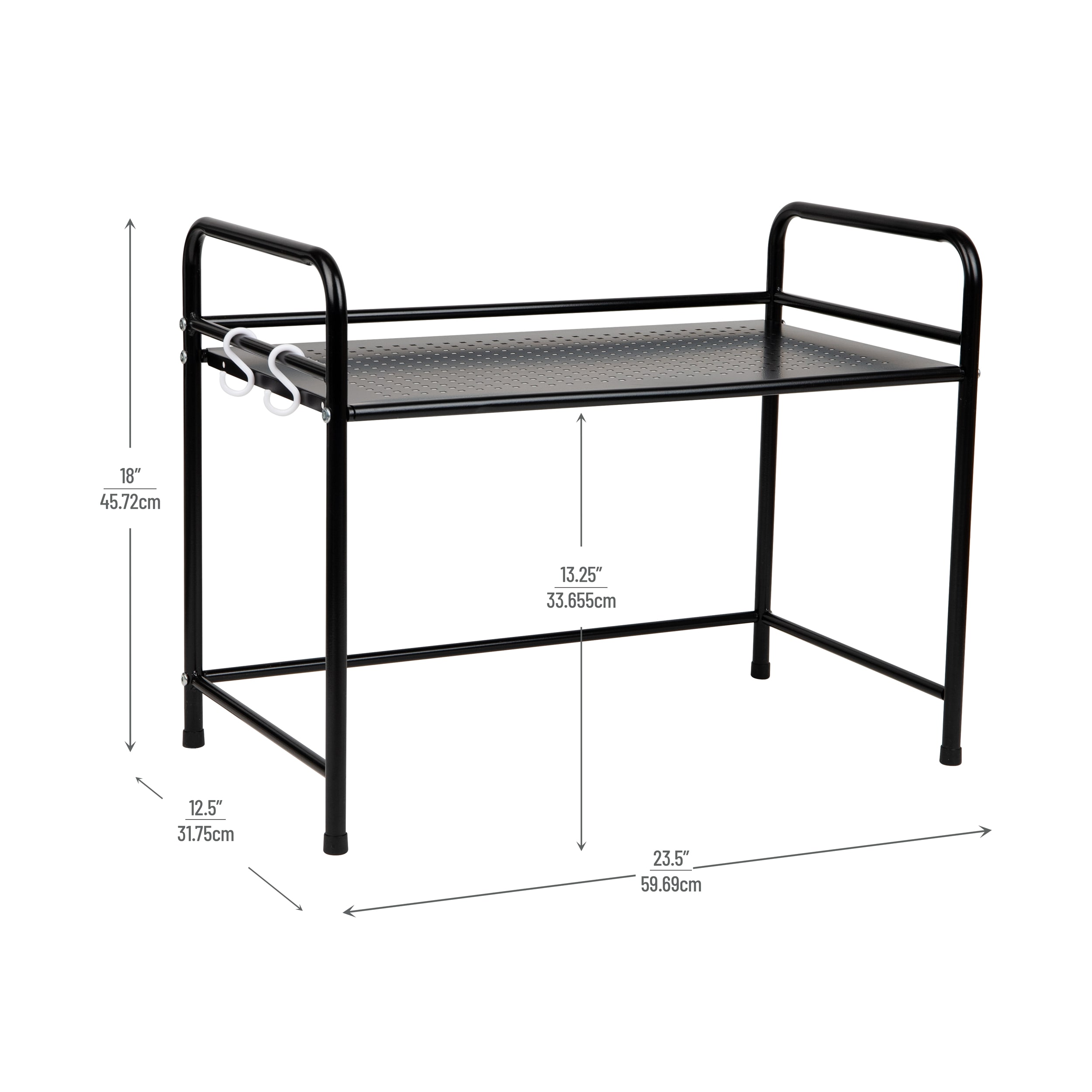 Mind Reader 12.5-in W x 18-in H 1-Tier Freestanding Metal Appliance Lift  Shelf in the Cabinet Organizers department at