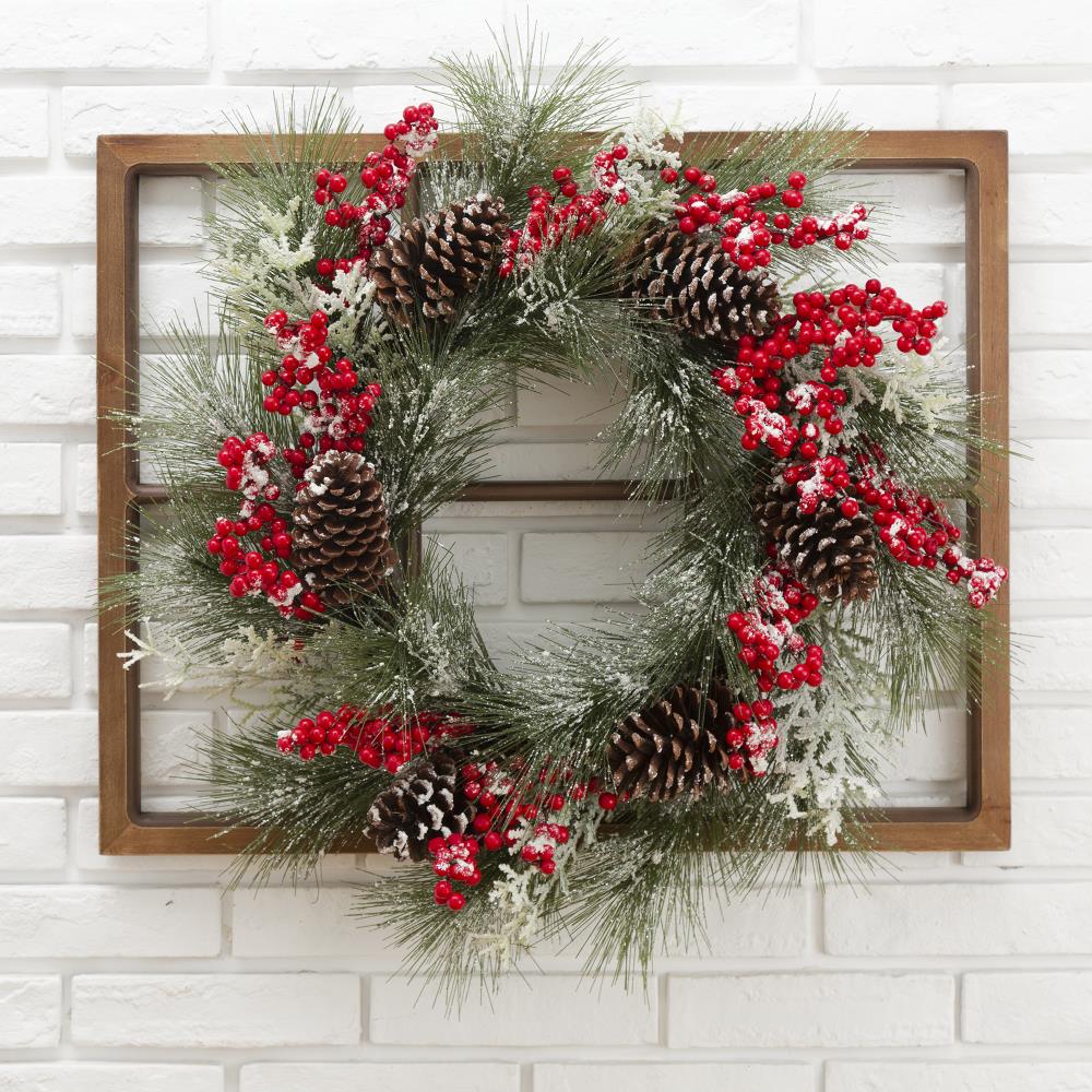 Glitzhome 1115203524 Artificial-Christmas-Wreaths - View #3