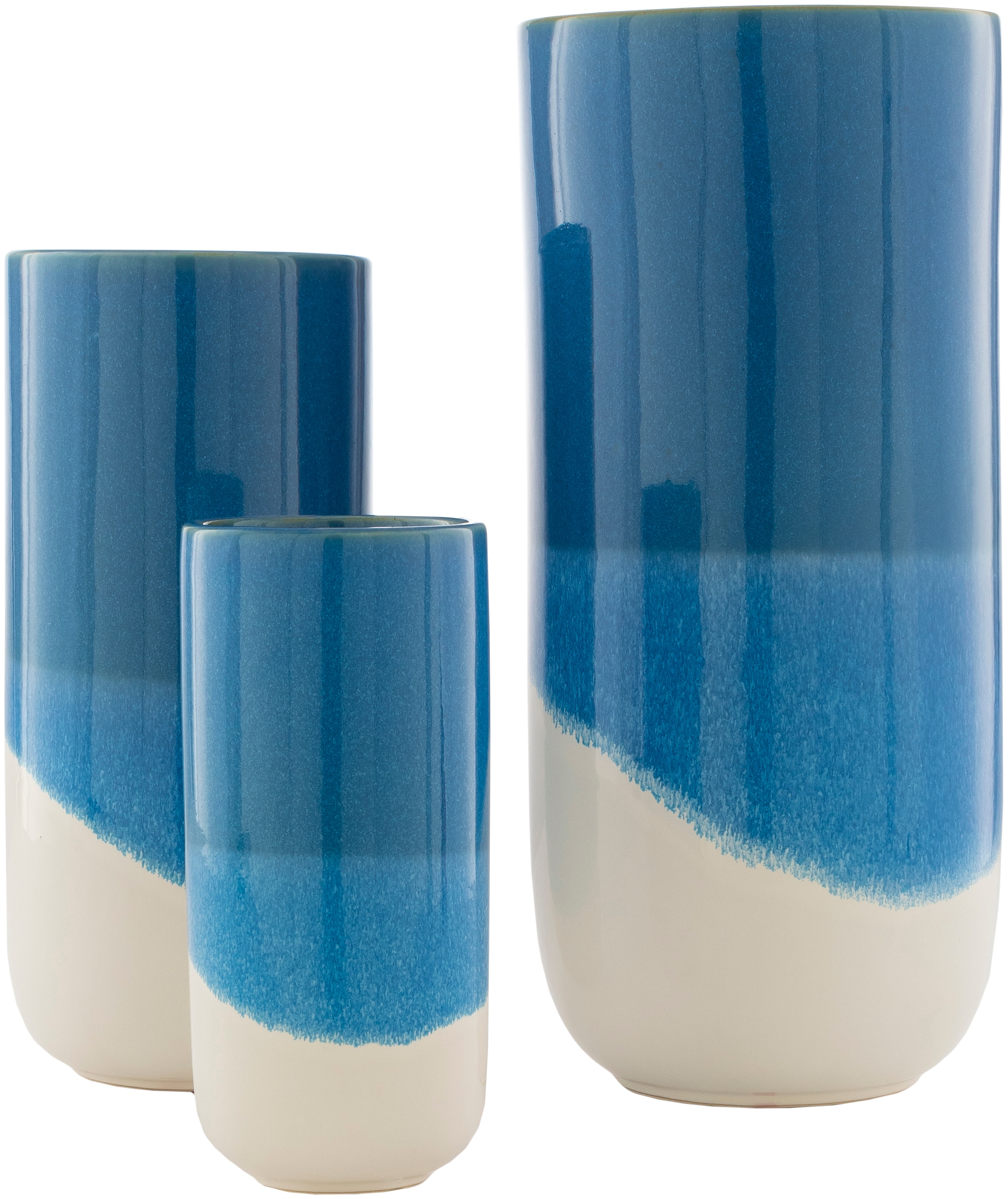 Livabliss GEO003-SET Off-white Ceramic Modern Vase