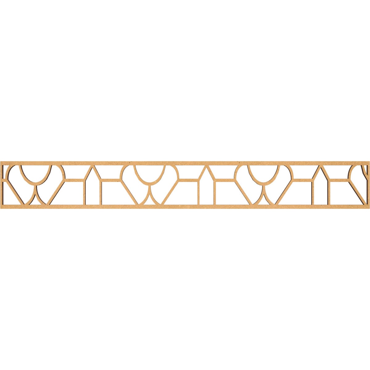 Ekena Millwork MLDB06X46WHIMF Whitechapel Fretwork Flat Trim 6-in x 3.86-ft Brown Unfinished 2157713 Pierced Wall Panel Moulding