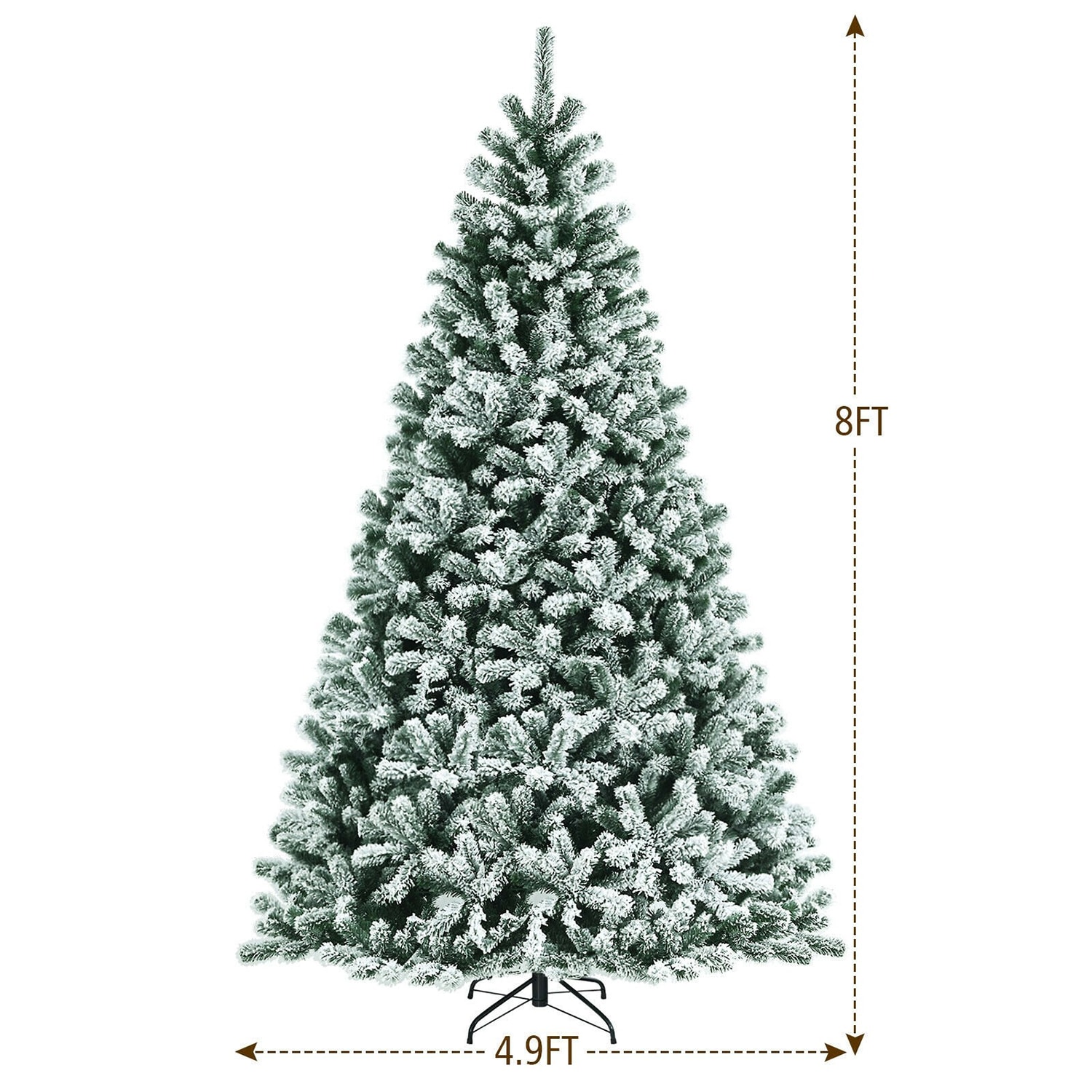 15 Inch Pre-Lit Hand-Painted Ceramic National Christmas Tree - Costway