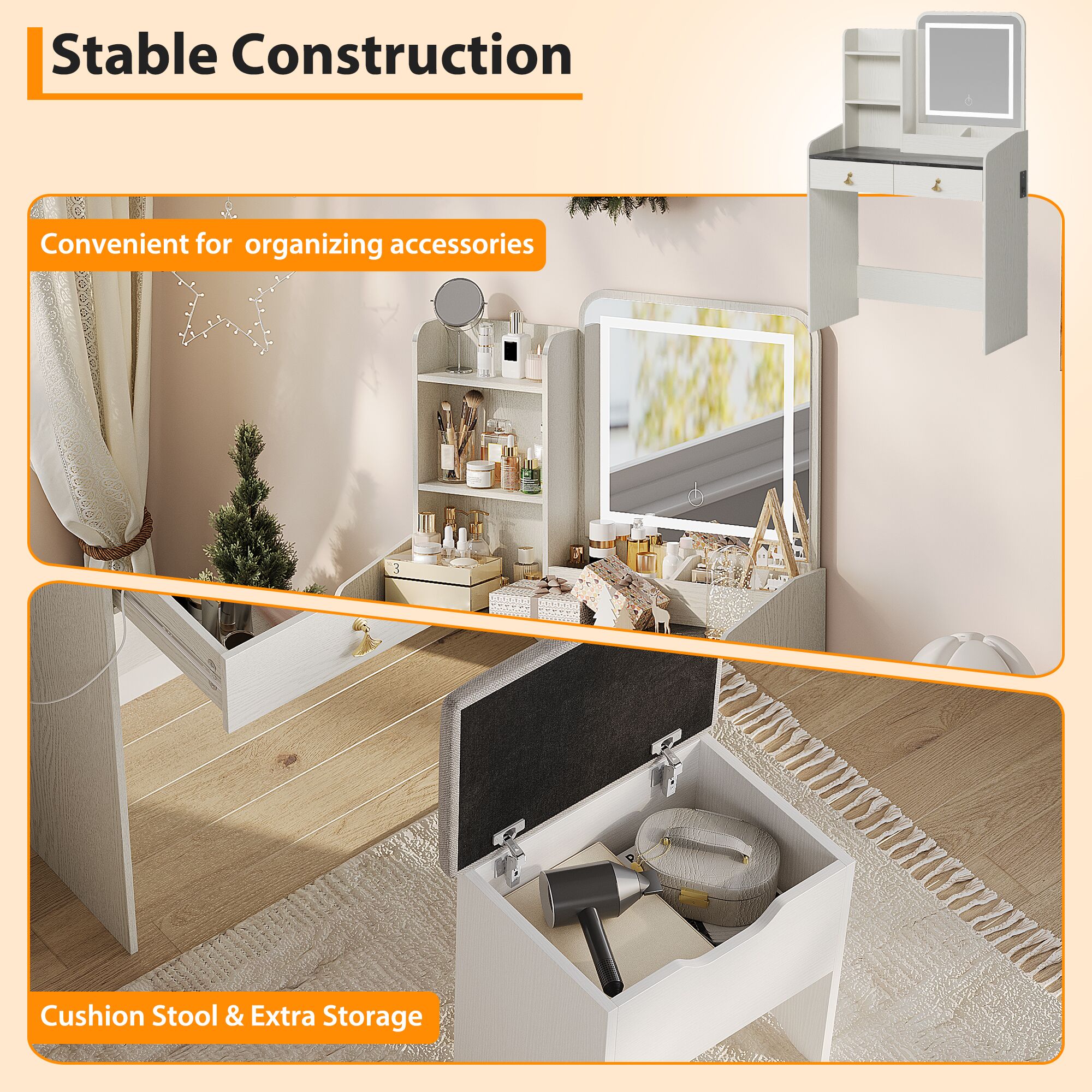 GarveeLife BWR-EYF2XATFTE7-Q Bedroom-Vanities - View #6