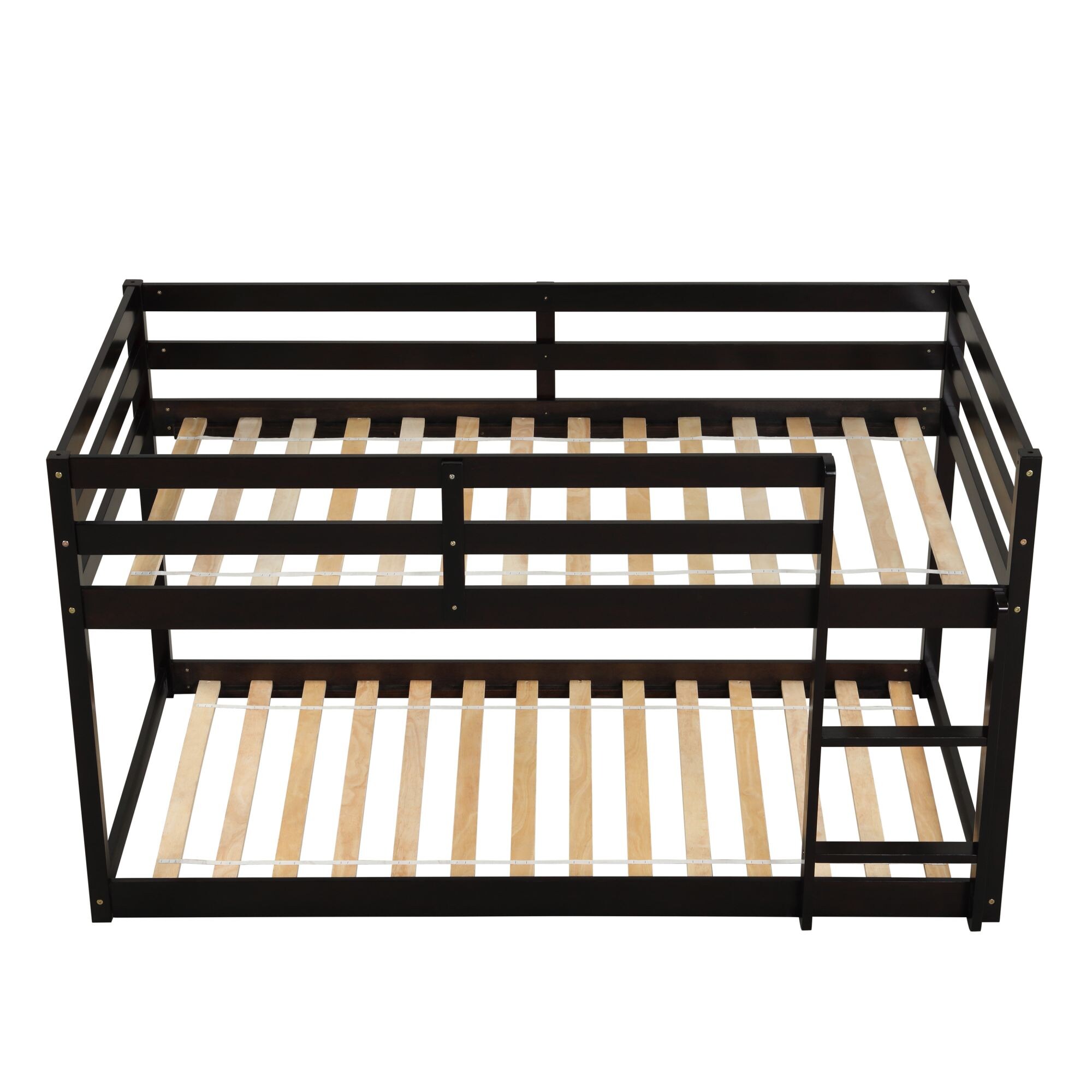 Yiekholo Espresso Twin Over Twin Bunk Bed In The Bunk Beds Department ...