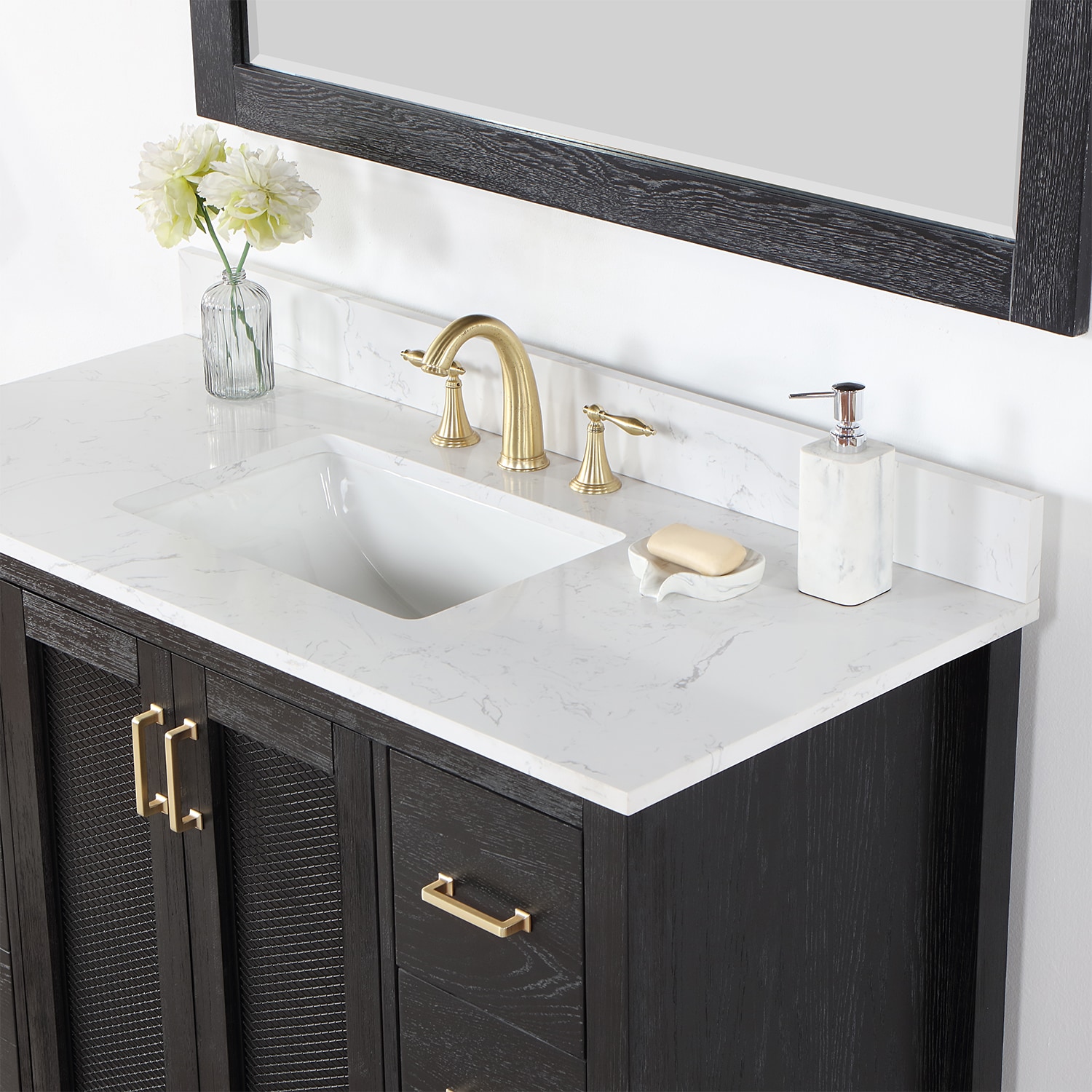 Altair Hadiya 48-in Black Oak Undermount Single Sink Bathroom Vanity ...