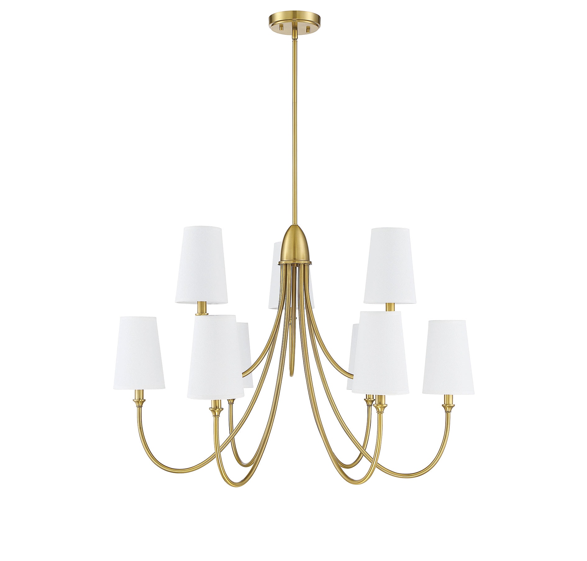Savoy House Cameron 35" Warm Brass 9-Light Chandelier