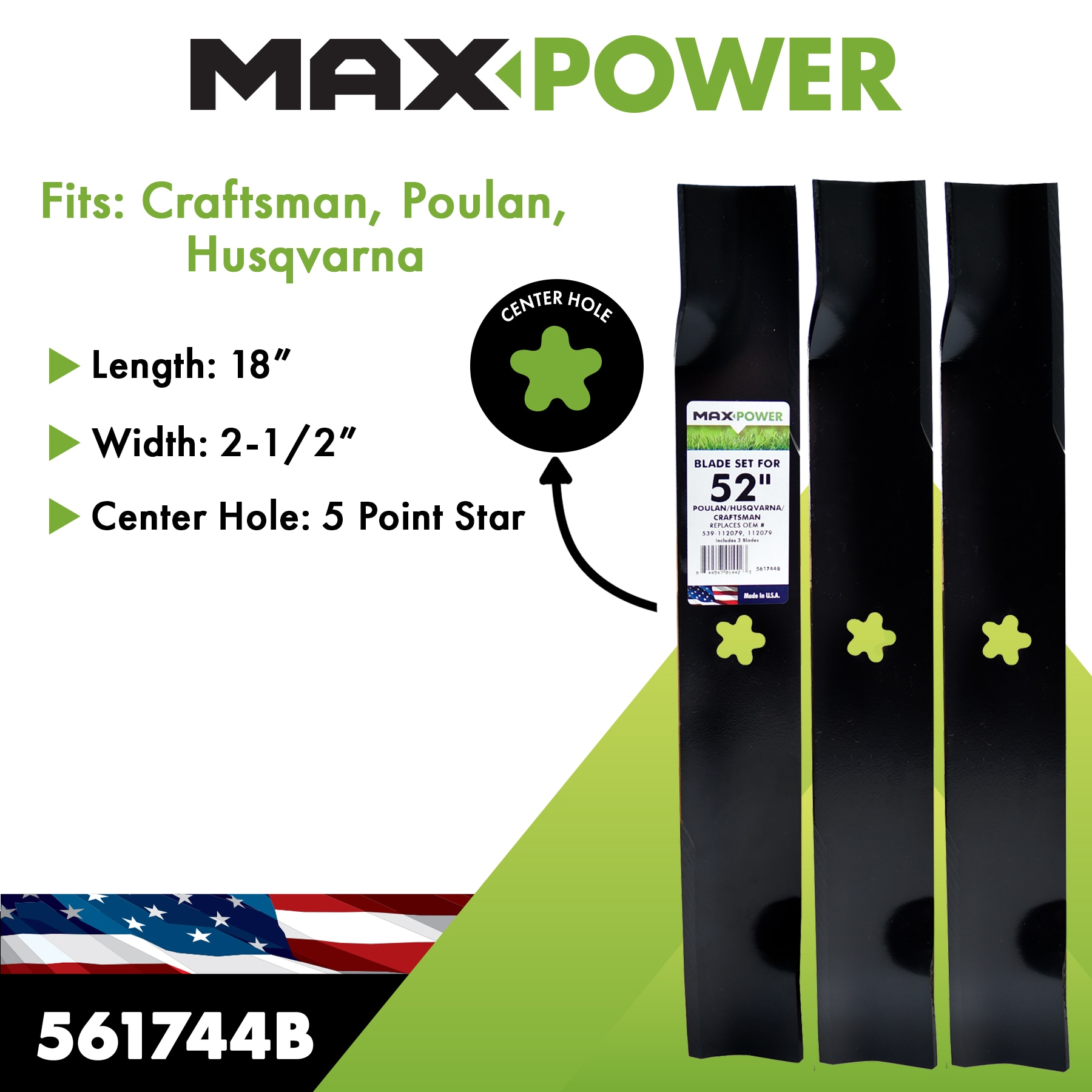 MaxPower 561744B Ope-Mower-Blades - View #2