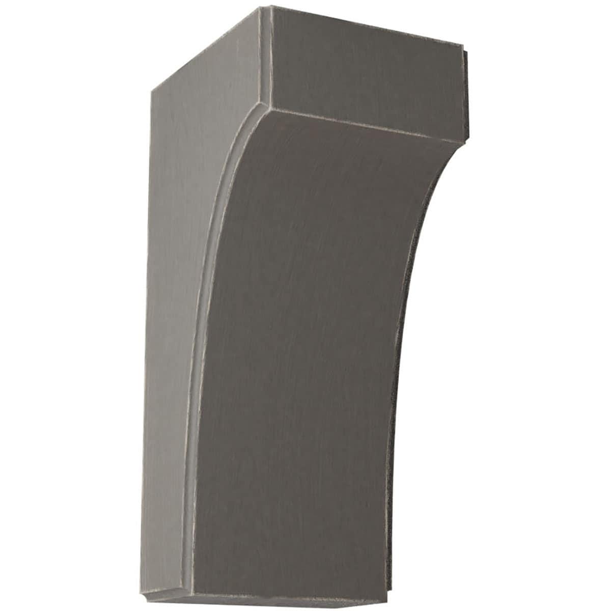 Ekena Millwork BKTWD04X04X08CVGY Clarksville 3-1/2-in x 4-in x 8-in Rubberwood Gray Wood Standard Bracket