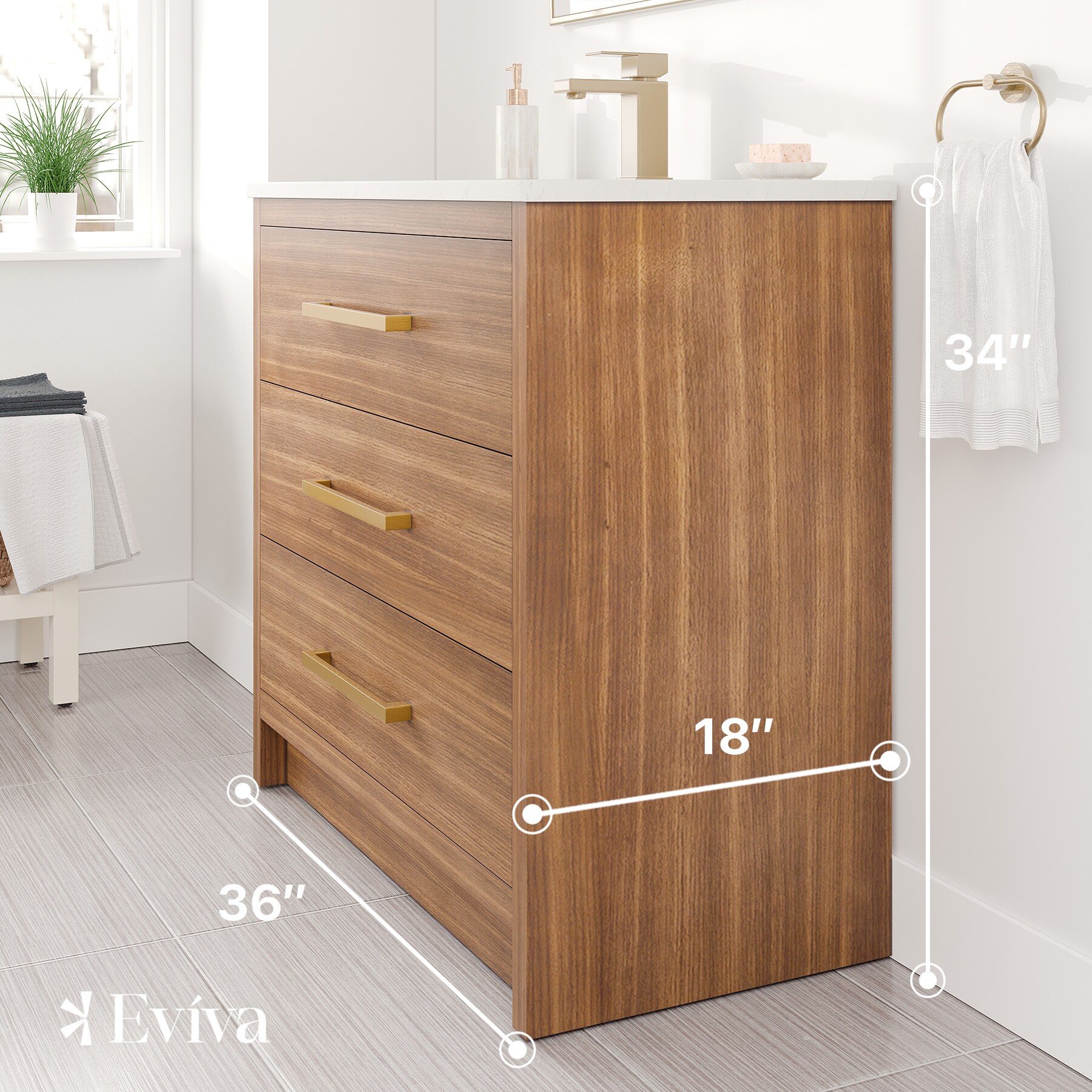 Eviva EVVN812-36X18WN Bath-Vanity-Combo - View #2