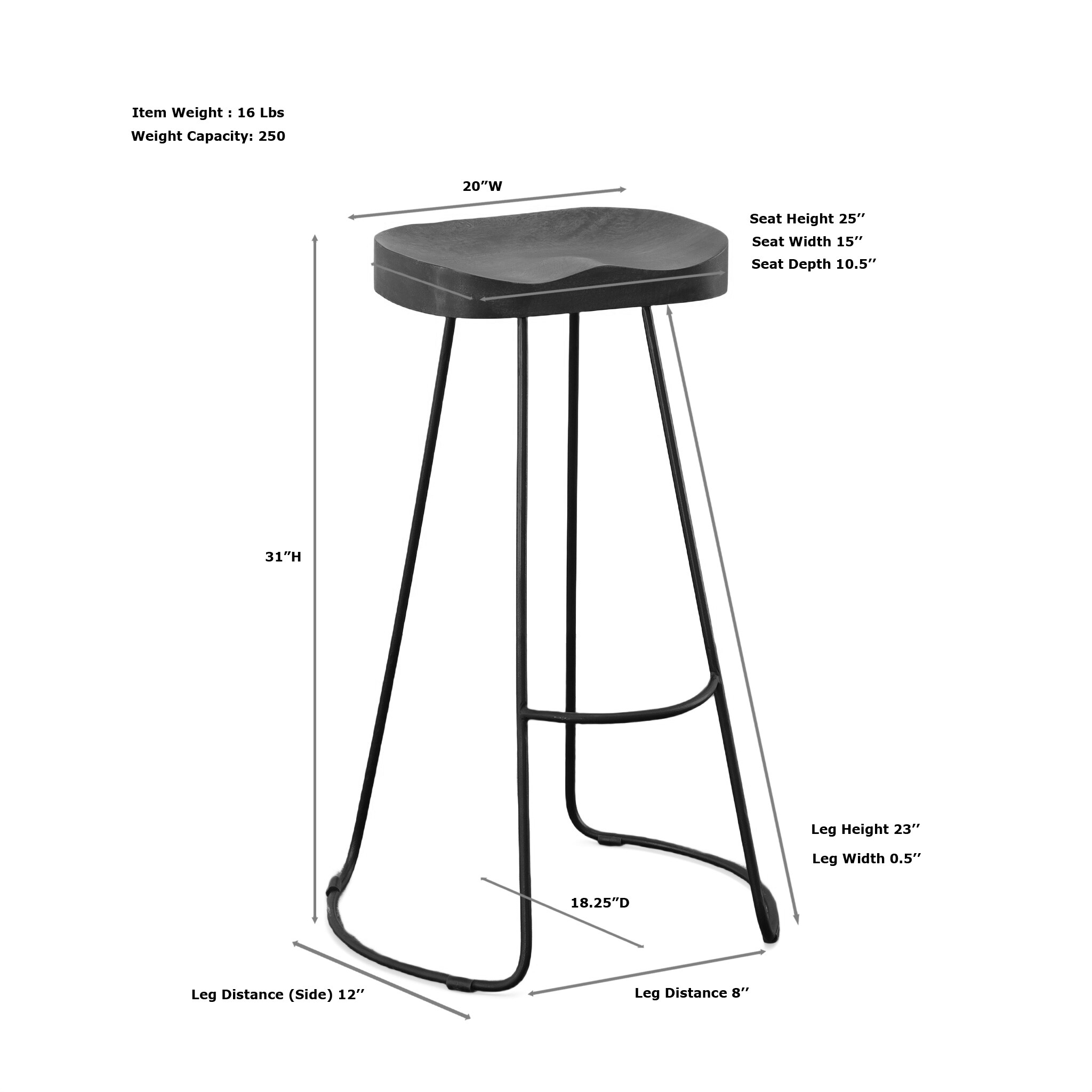 Carolina Cottage CF3011CHETBK stools - View #14
