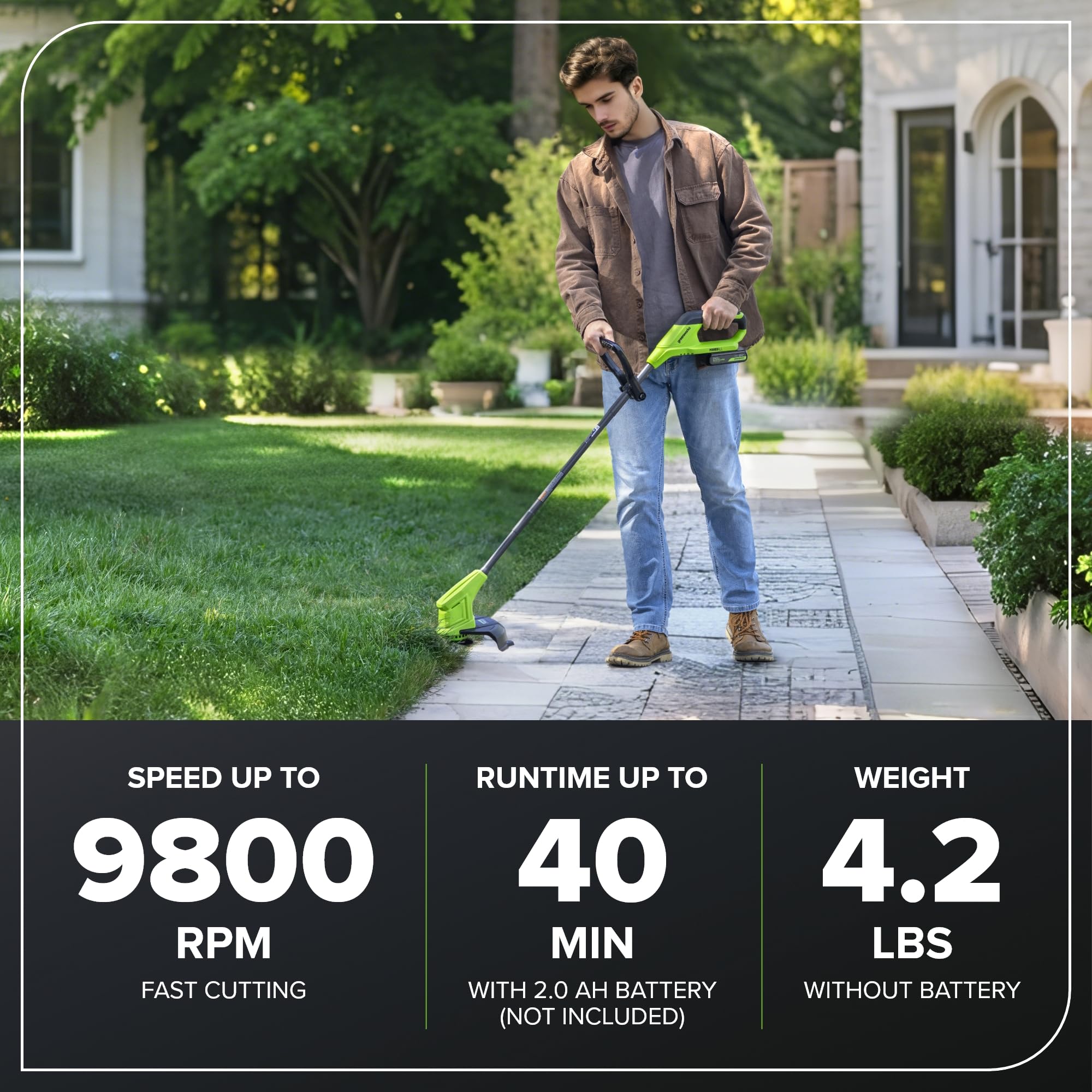Greenworks ST10D2 Cordless-String-Trimmers - View #3