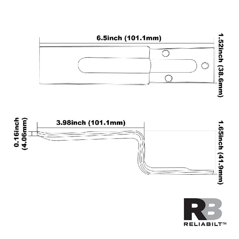 2x4 Door Barricade Brackets (2 pcs) , Drop Open Bar Holder Marine