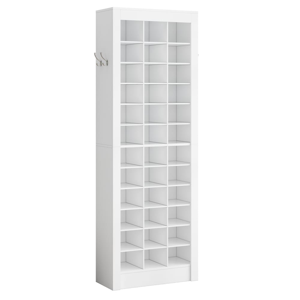 Winado LO1G51000451 79.92-in H 12 Tier 36 pair White MDF Shoe rack