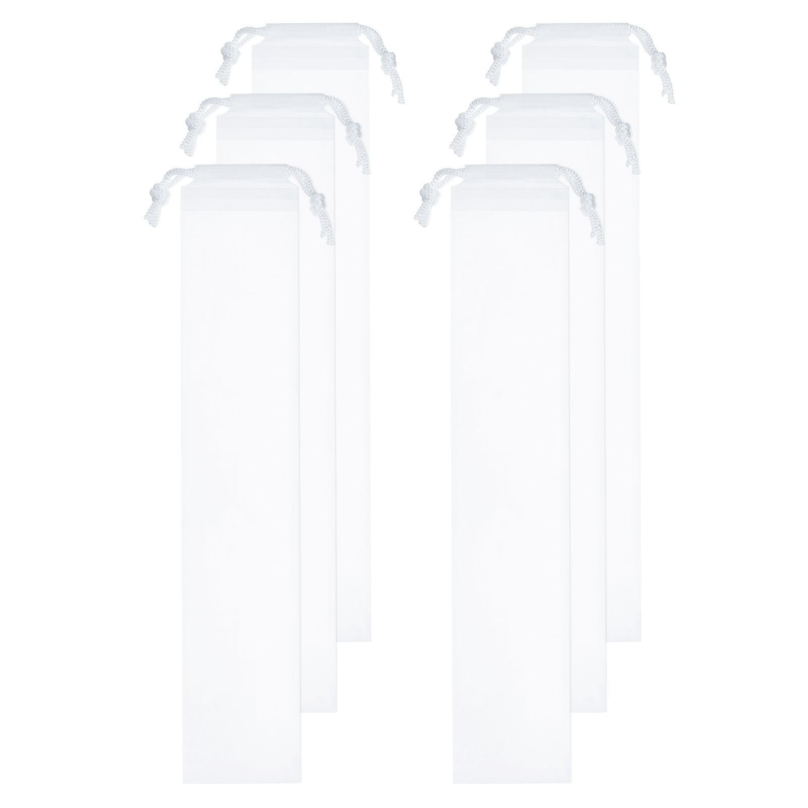 Harfington - 6pcs Umbrella Bags 22.8 x 3.9 Inch Wet Umbrella Sleeve Cover Reusable Frosted Foldin...