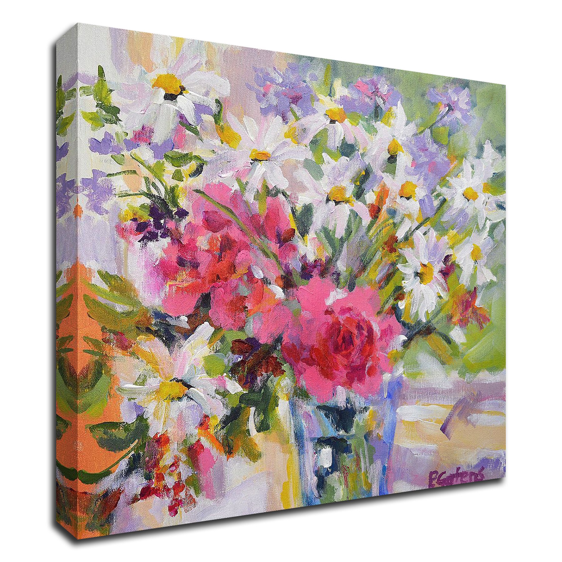 Tangletown Fine Art 14-in H x 14-in W Floral Print on Canvas in the ...