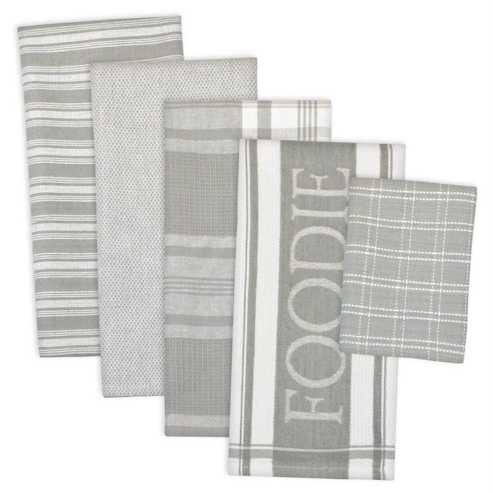 Set of 8- Blue Classic Striped 20 x 28 Machine Washable Everyday Kitchen Basic Dishtowel DII 100% Cotton