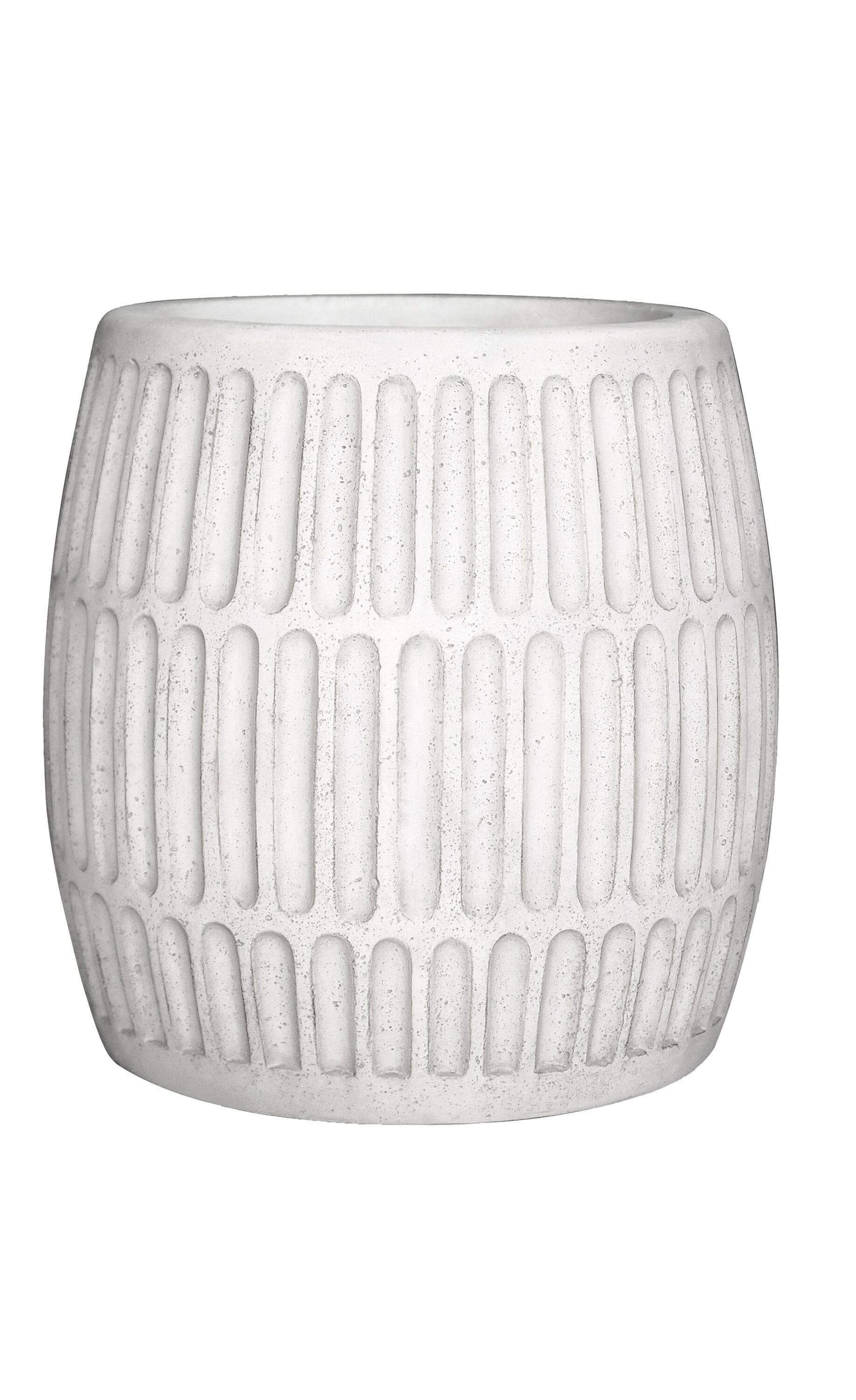 MPG Planters PF10101MW 18 in dia x 18 in H Round Umbrella Stand Planter Medium White Patio Umbrella Base