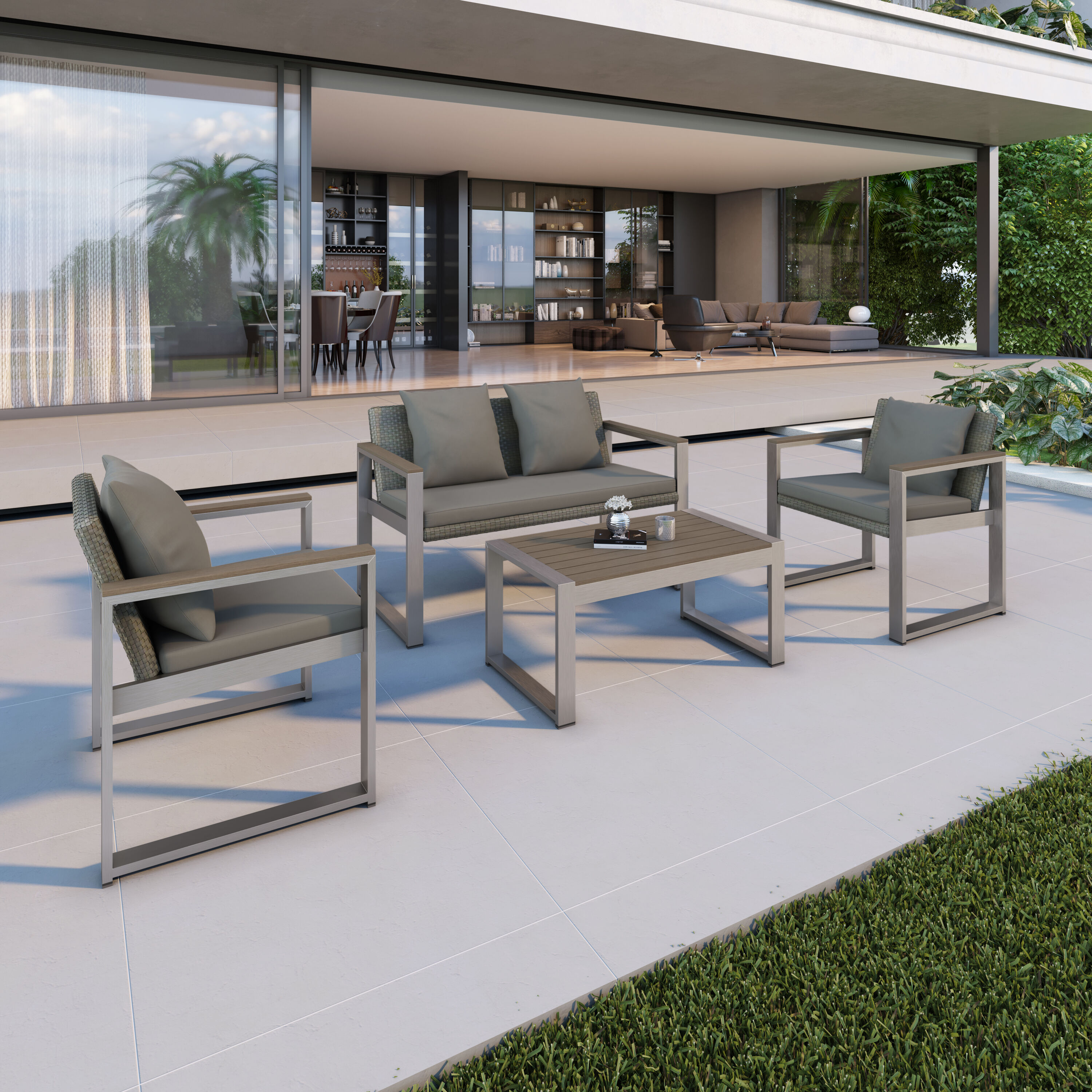 JIMSMAISON BOGAPCS01GR Patio-Conversation-Sets - View #2