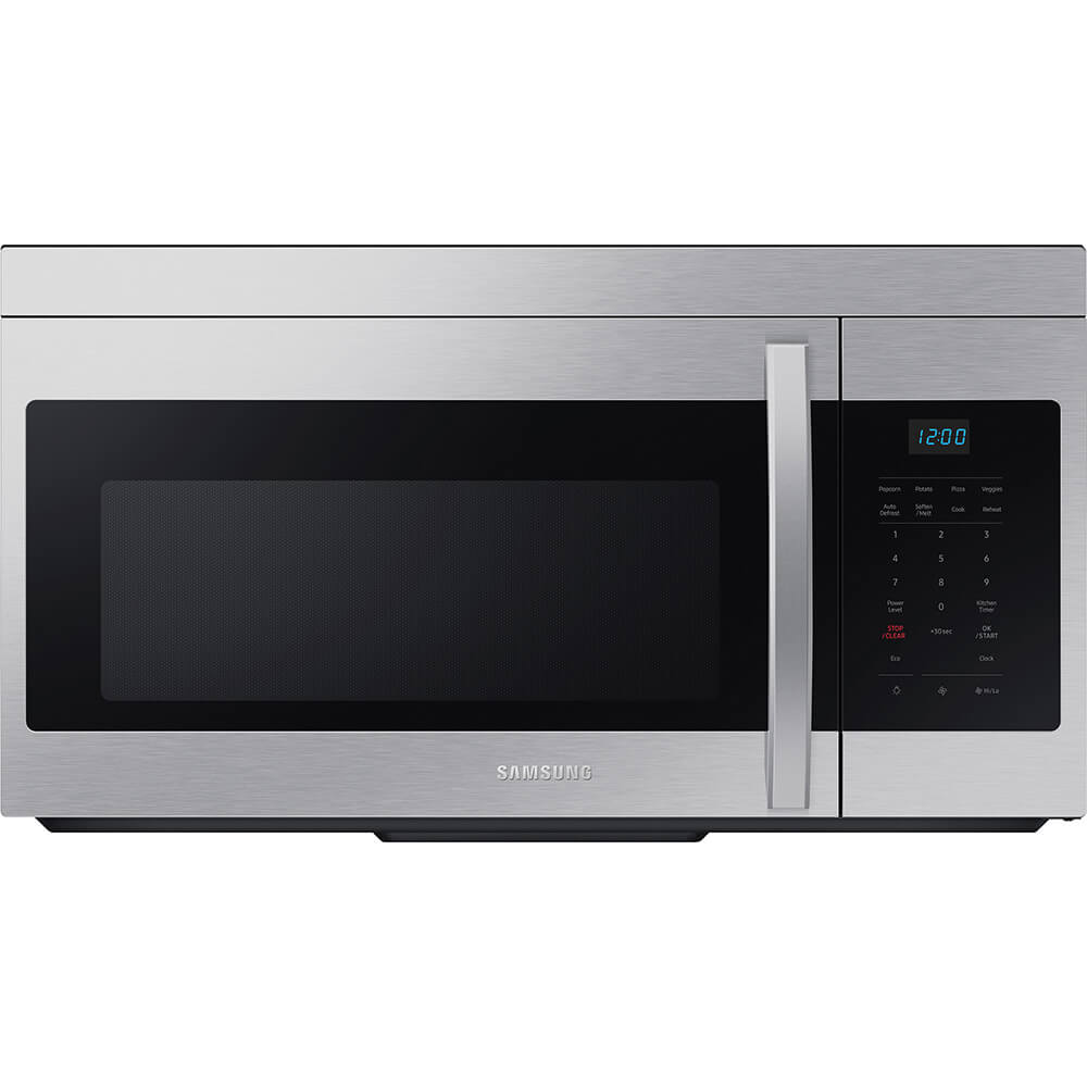 Samsung ME16A4021AS - 1.6 cu. ft. Capacity - 1000-Watt Cooking Power - 300 CFM Ventilation System - Eco Mode - 10 Power Levels - Auto Defrost/Auto Reheat - Auto Cook - Add 30 Seconds - Charcoal/Grease Vent Filter - Kitchen Timer - Glass Turntable - LED Display