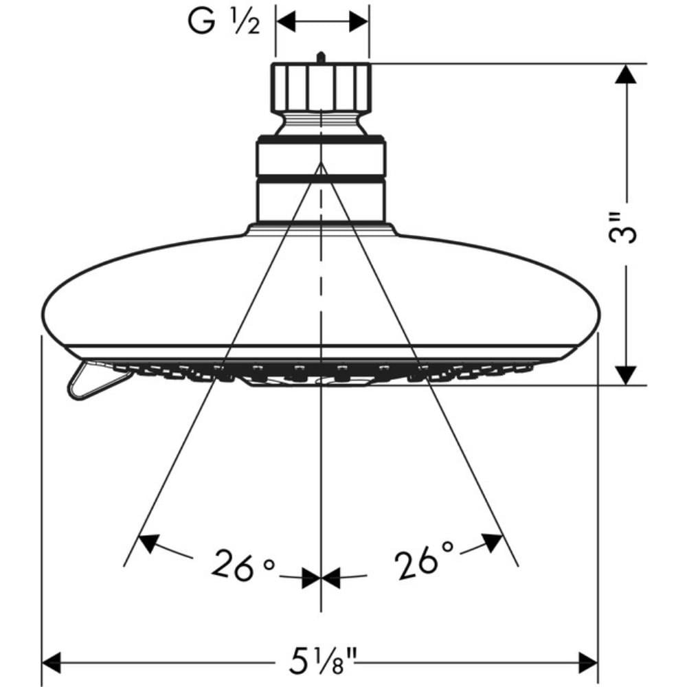 Hansgrohe Raindance Brushed Nickel Rain Fixed Showerhead 2 Gpm 7 6 Lpm