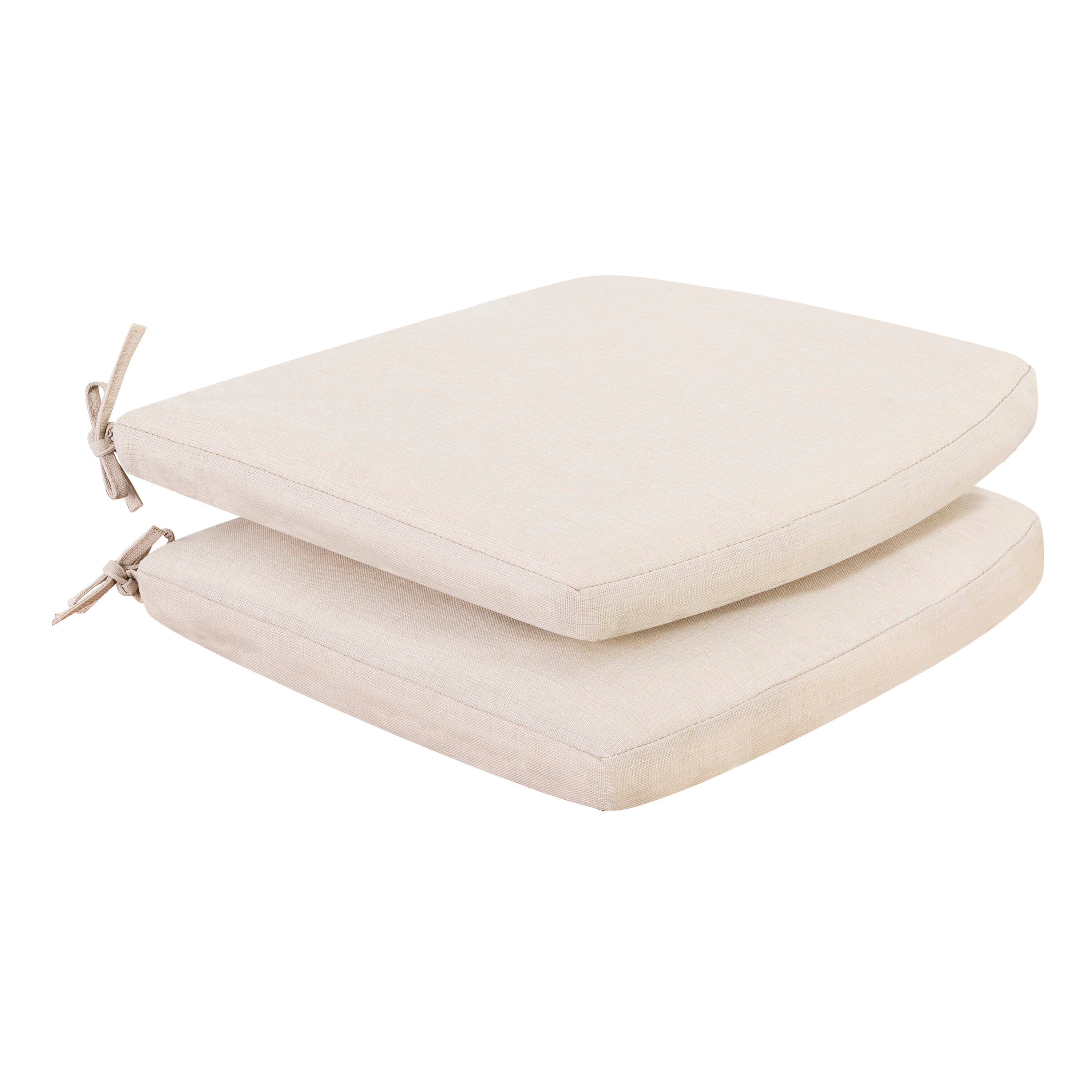 Nuu Garden MH-0243 Patio Cushion 19.69-in x 17.72-in 2 -Piece Beige Patio chair cushion