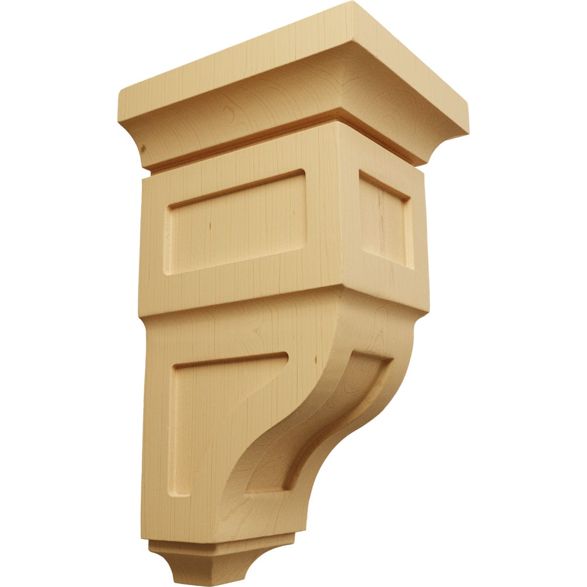Ekena Millwork CORW05X05X10RYAL 5-in x 5.75-in x 10-in Unfinished Alder Wood Paintable/Stainable Corbel