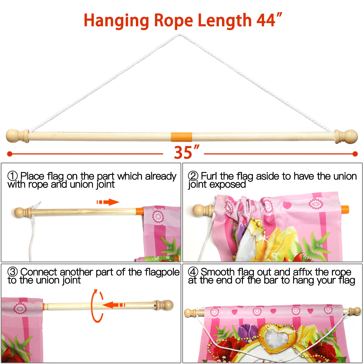 Anley A.POLE.BANNER.WOODEN Flag-Poles - View #4