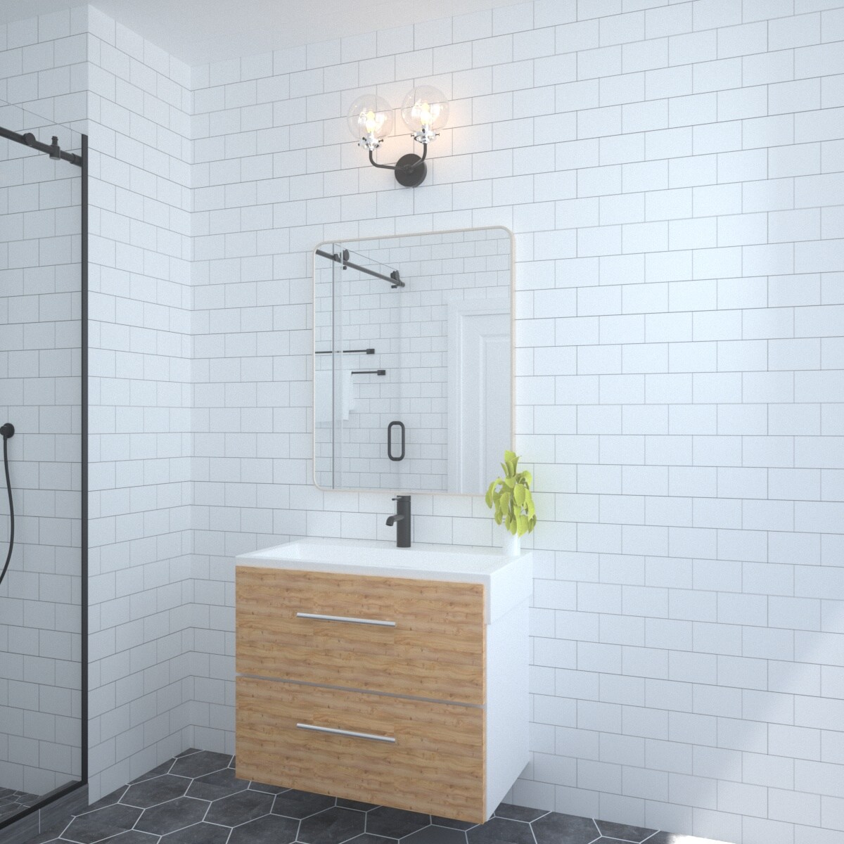 Forclover TAK-FMR4836BG Framed-Bath-Mirrors - View #2
