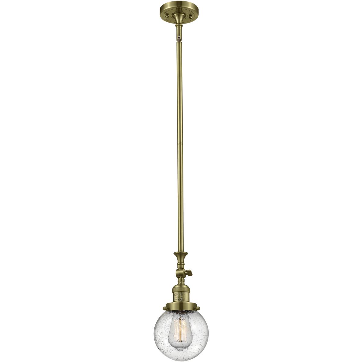 Innovations Lighting 1357604 206-AB-G204-6-LED Franklin Restoration Beacon Mini Pendant
