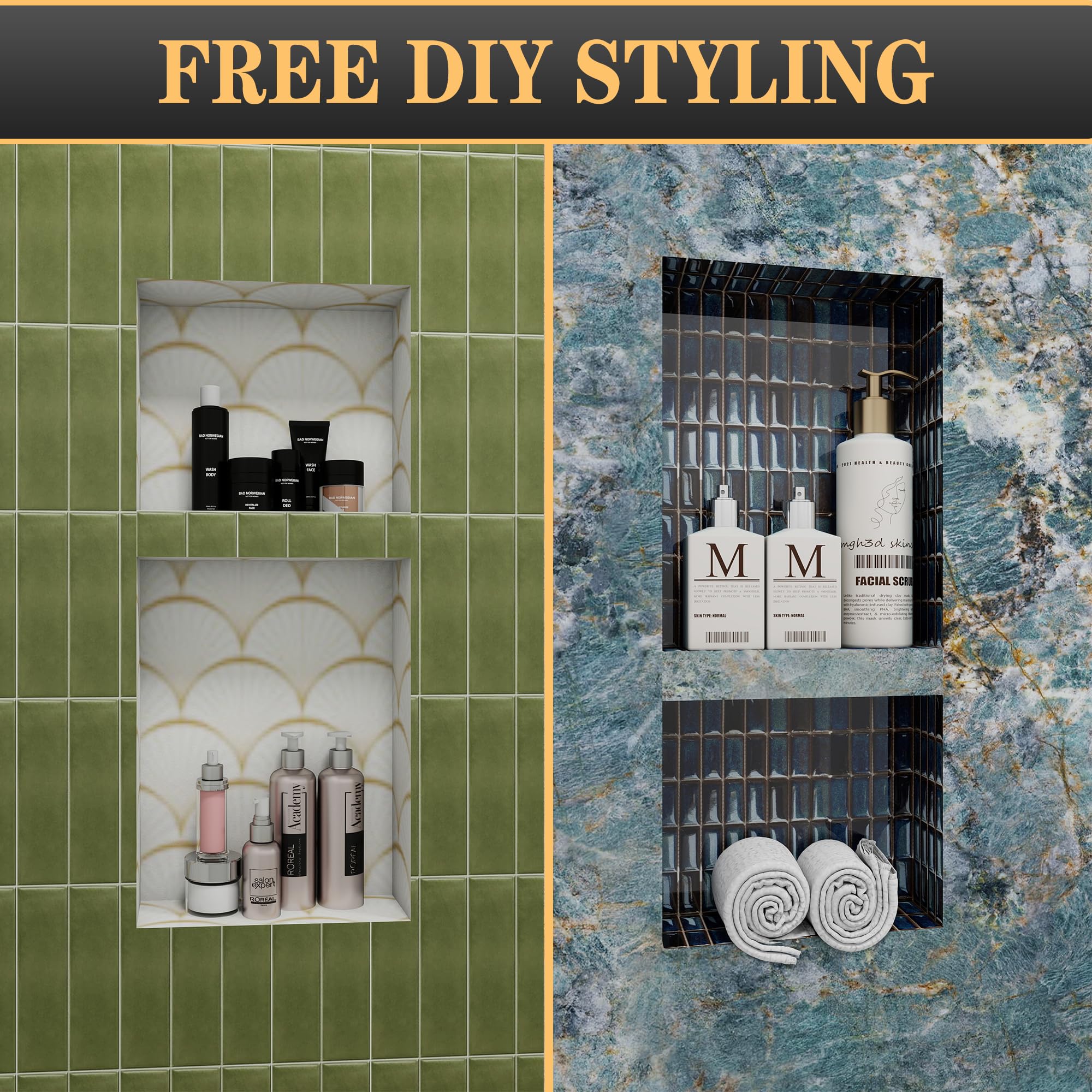 Wudkey L4-YE2I0H Shower-Wall-Surrounds - View #7