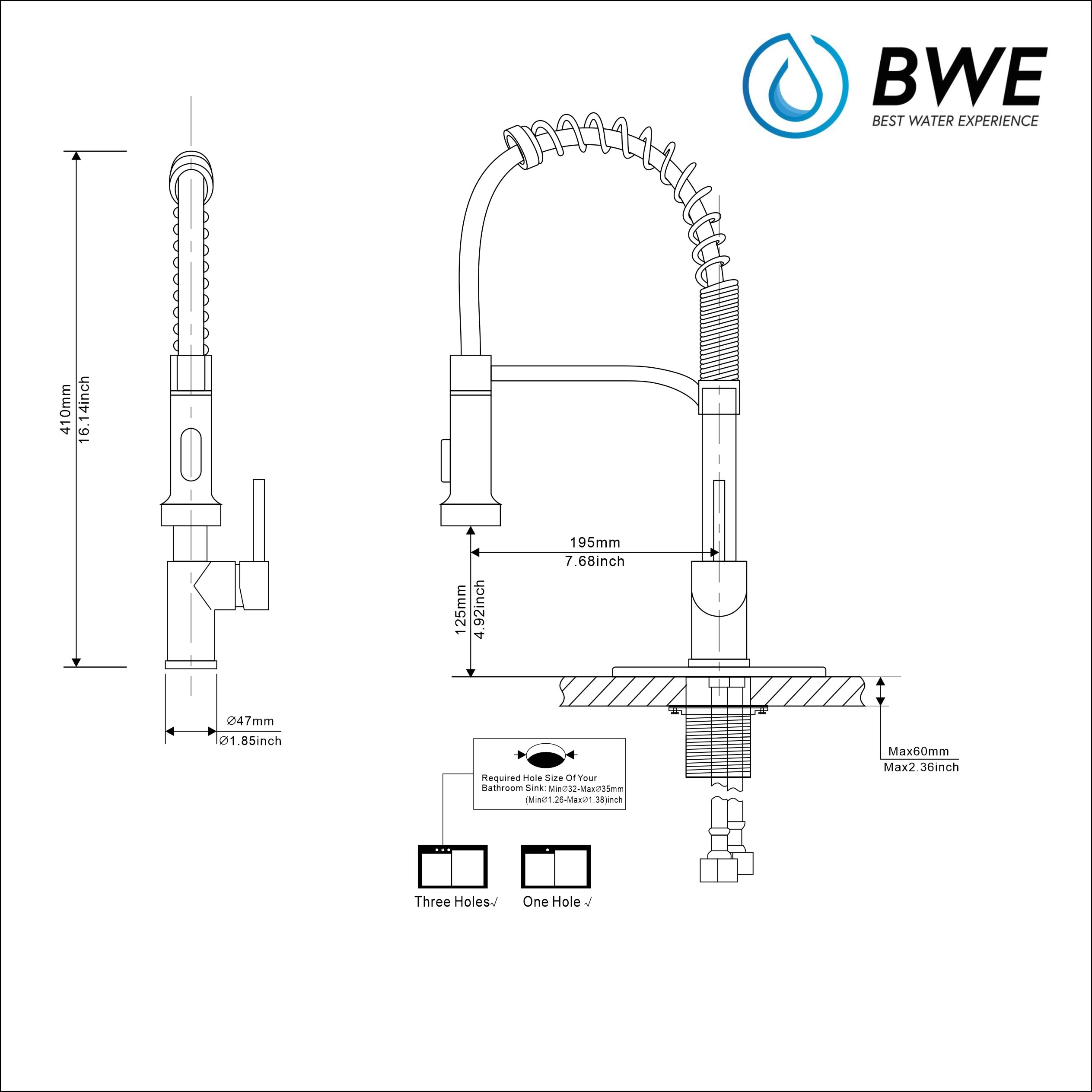 BWE A-94011-BLACK Kitchen-Faucets - View #10