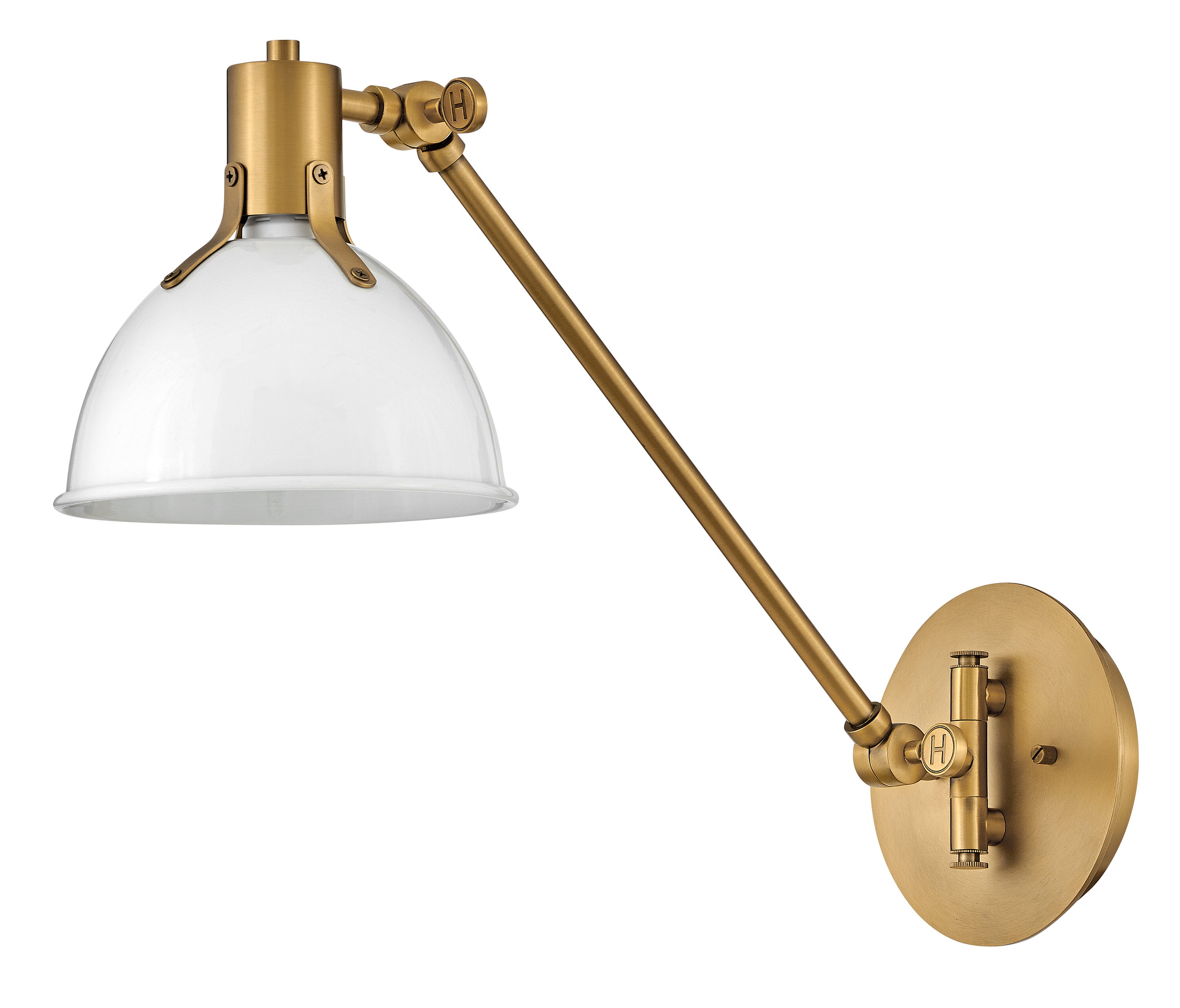 Hinkley 3480PT Argo 7-in W 1 -Light Satin Brass Wall Sconce