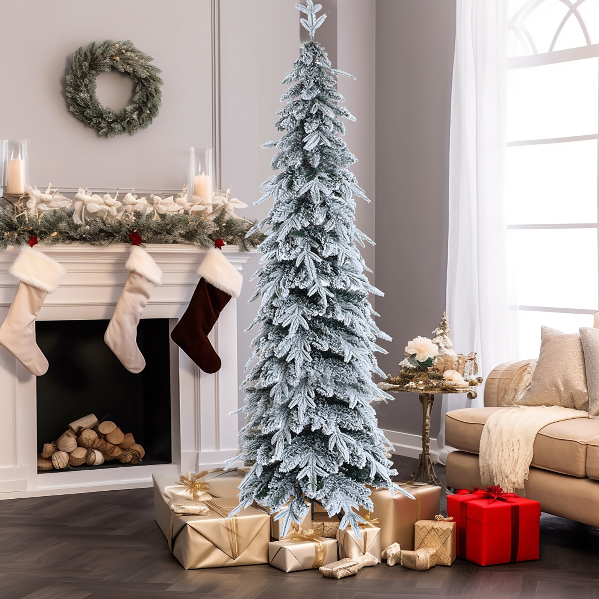 LuxenHome WHAP1782 Artificial-Christmas-Trees - View #2