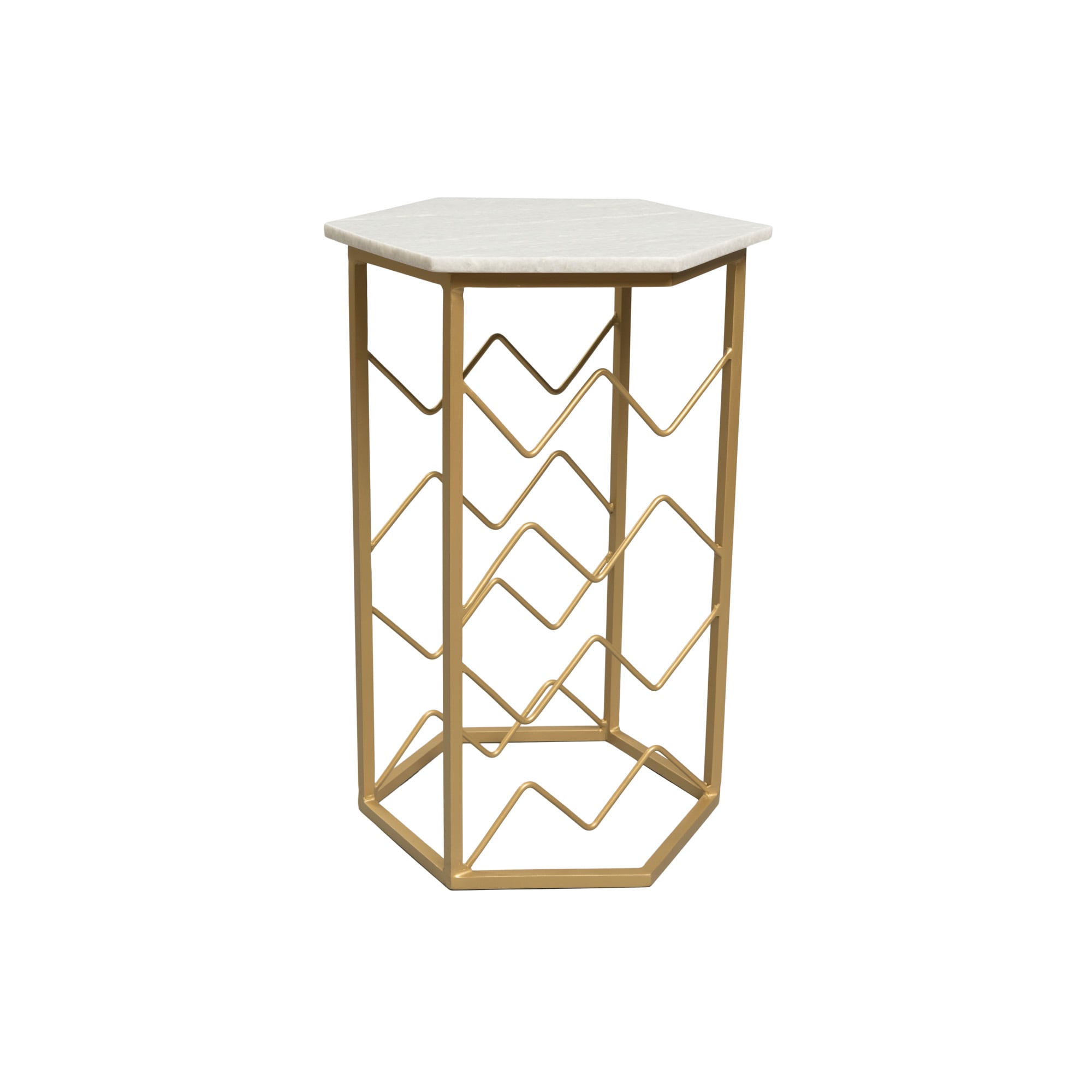 Best Home Fashion TABLE-PRINCE20-WHITE End-Tables - View #2