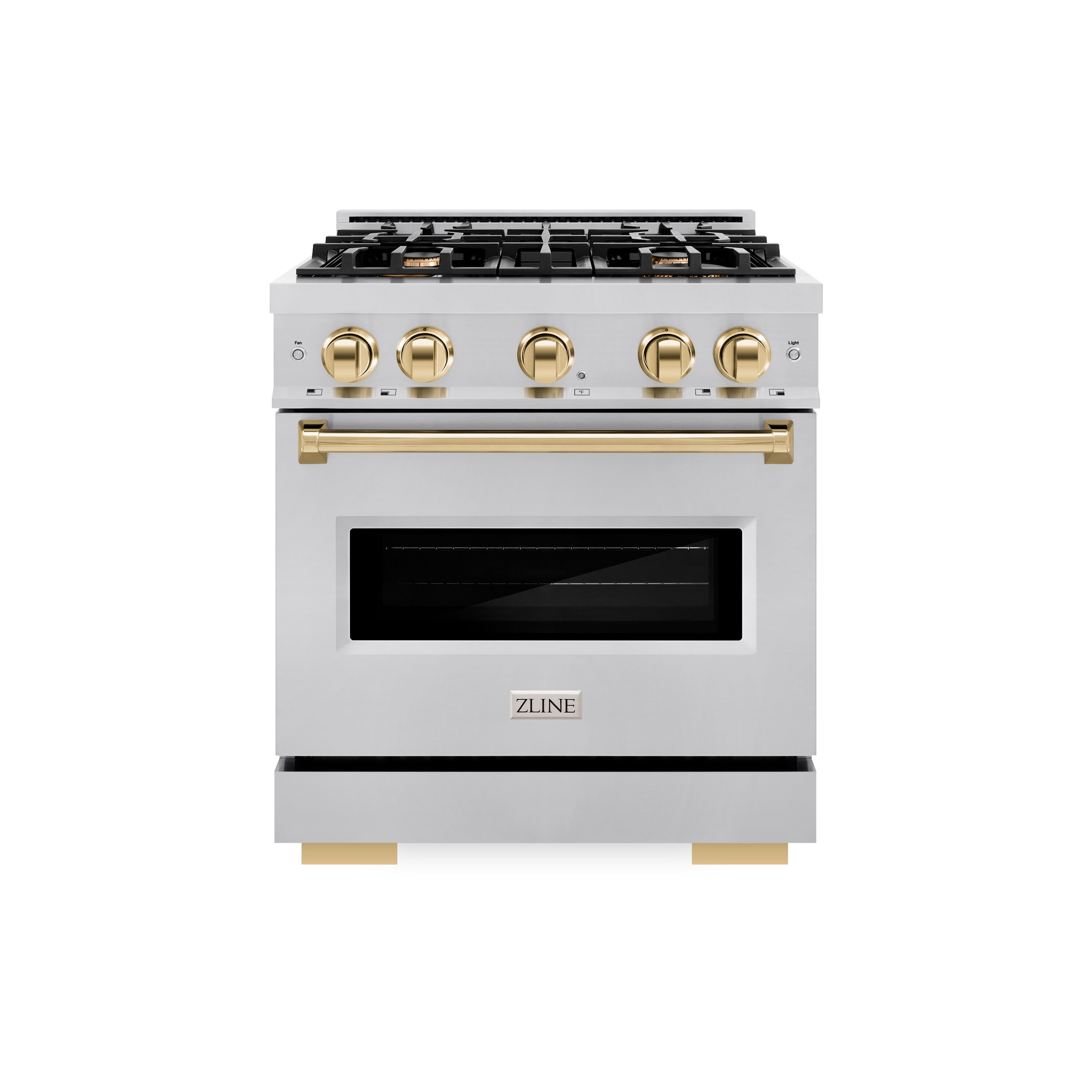ZLINE KITCHEN & BATH CGRZ-30-G Classic 30-in 4 burners 4.2-cu ft Convection Oven Freestanding Liquid Propane Gas Range ( Polished Gold )
