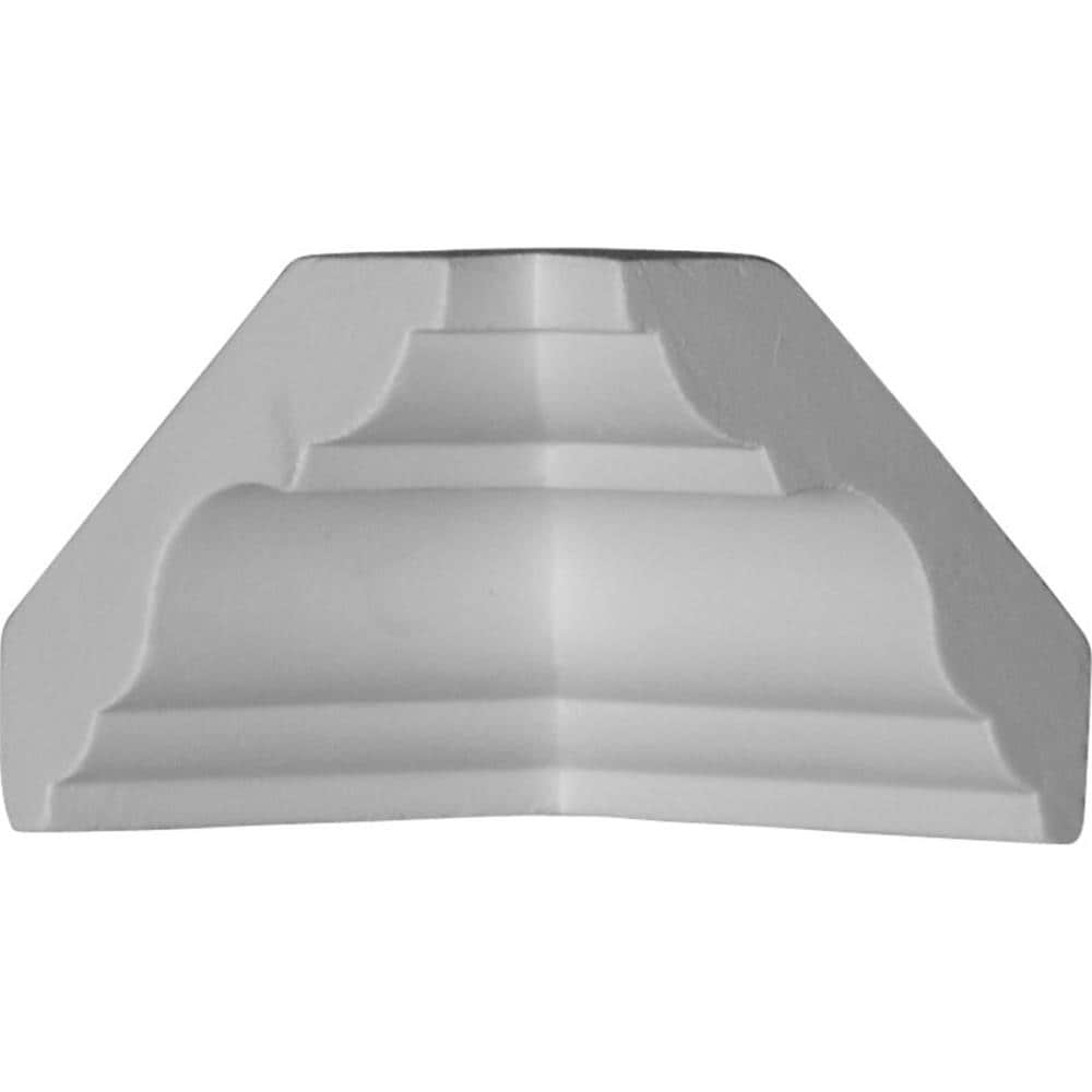 Ekena Millwork MIC03X03PA Attica 3-in x 3-in Interior Primed White Polyurethane Traditional Inside Corner Moulding Block
