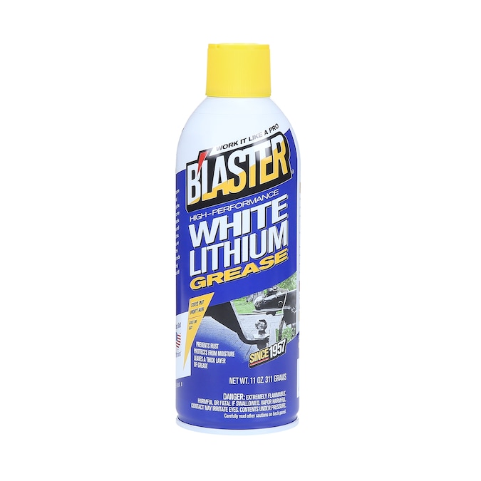 Blaster Lubricant 11 Oz White Lithium, Lithium Spray Lubricant For Garage Door