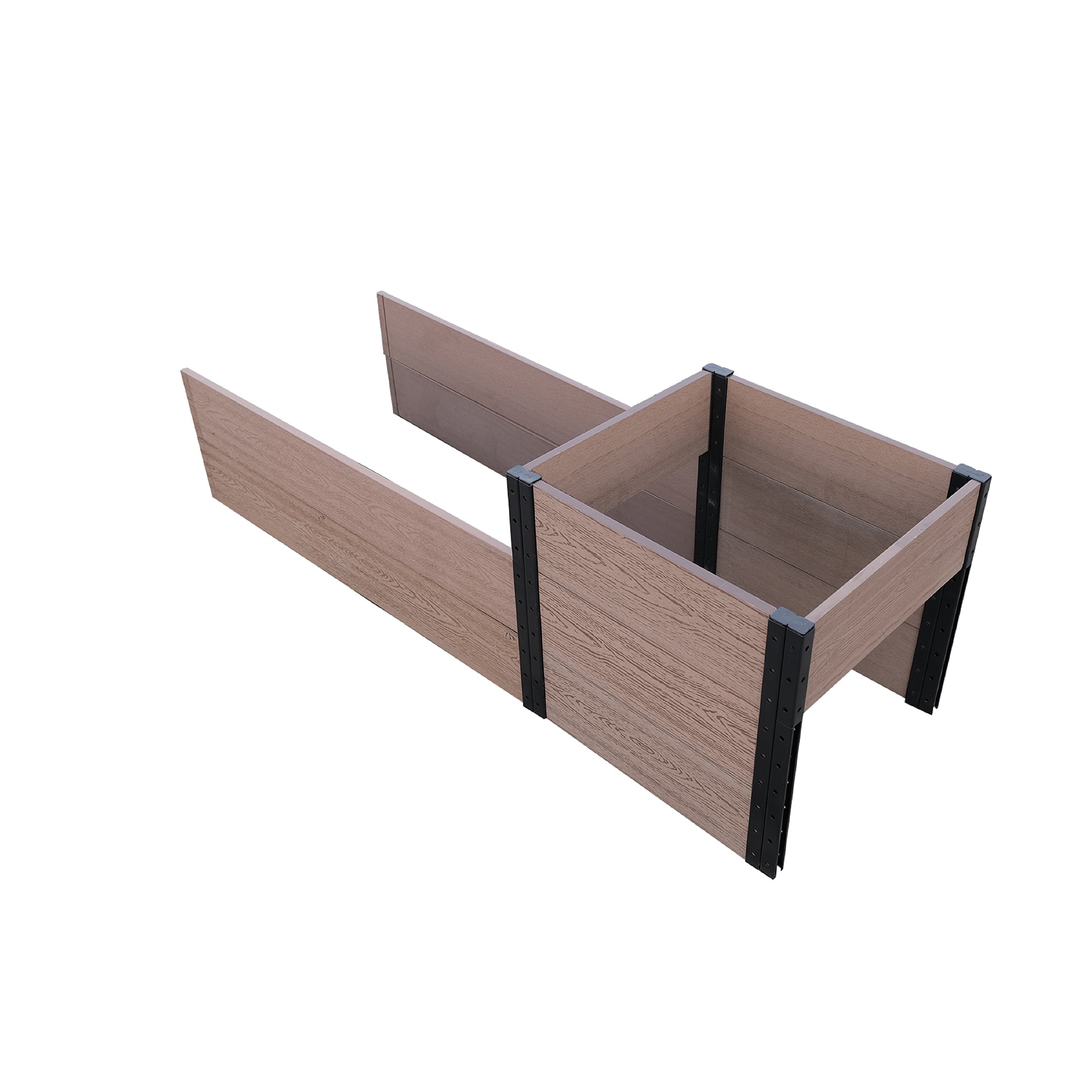 Everbloom R1421E4821 21-in W x 68-in L x 21-in H Brown Composite Raised Garden Bed