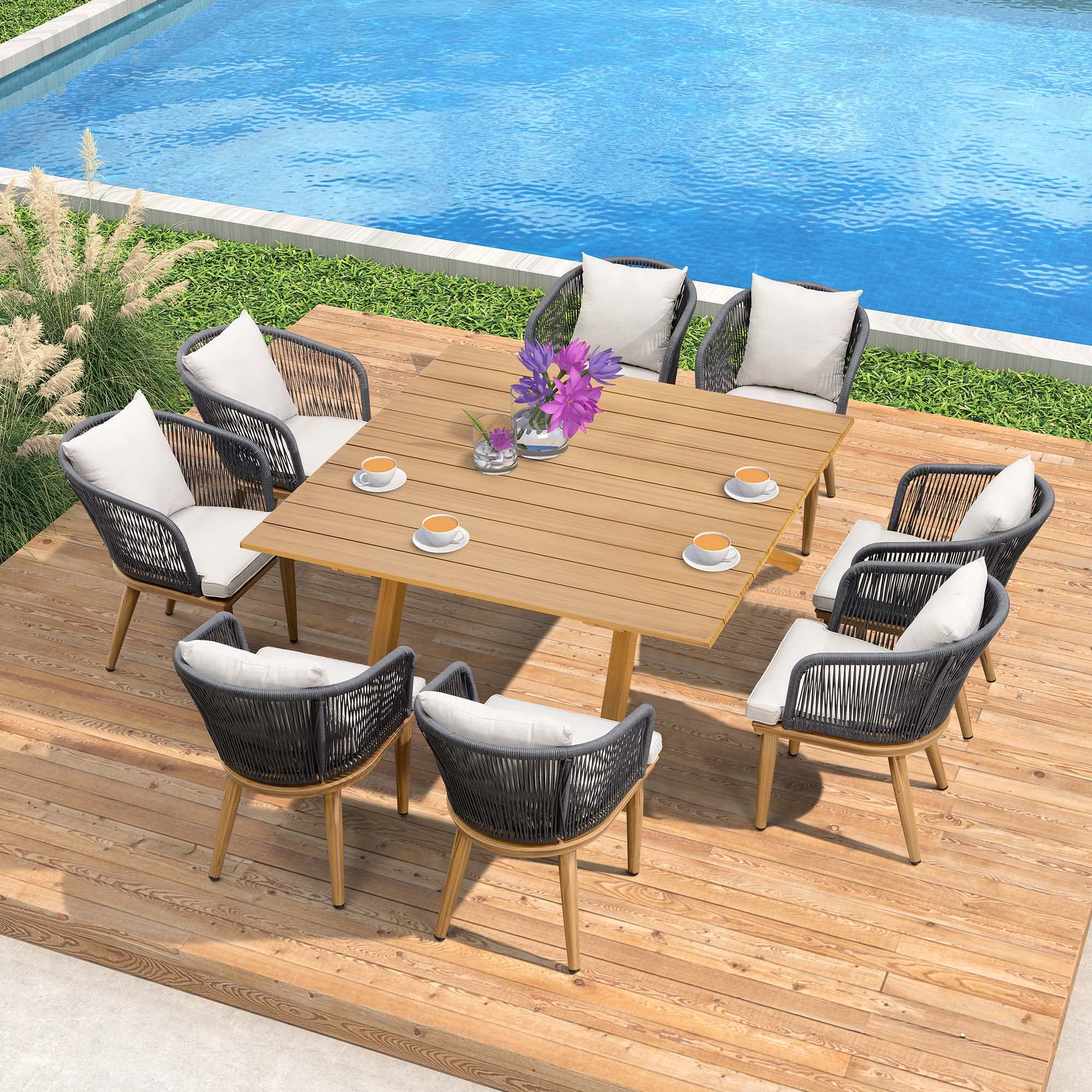 PURPLE LEAF LS06-DSYM09-AW-155 Patio-Dining-Sets - View #2