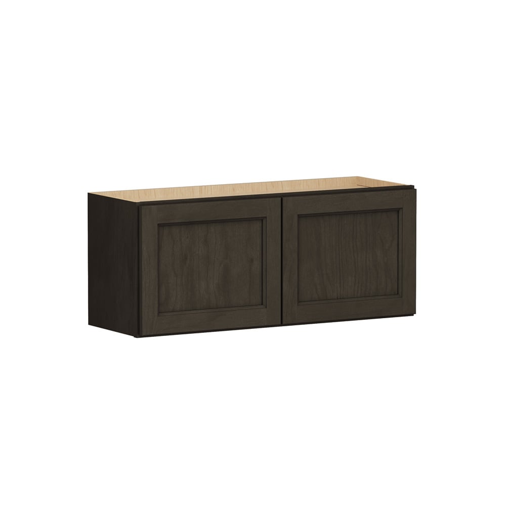Shenandoah - Glasson 36-in W x 15-in H x 12-in D Slate Stained Wall Fully Assembled Cabinet Reces...