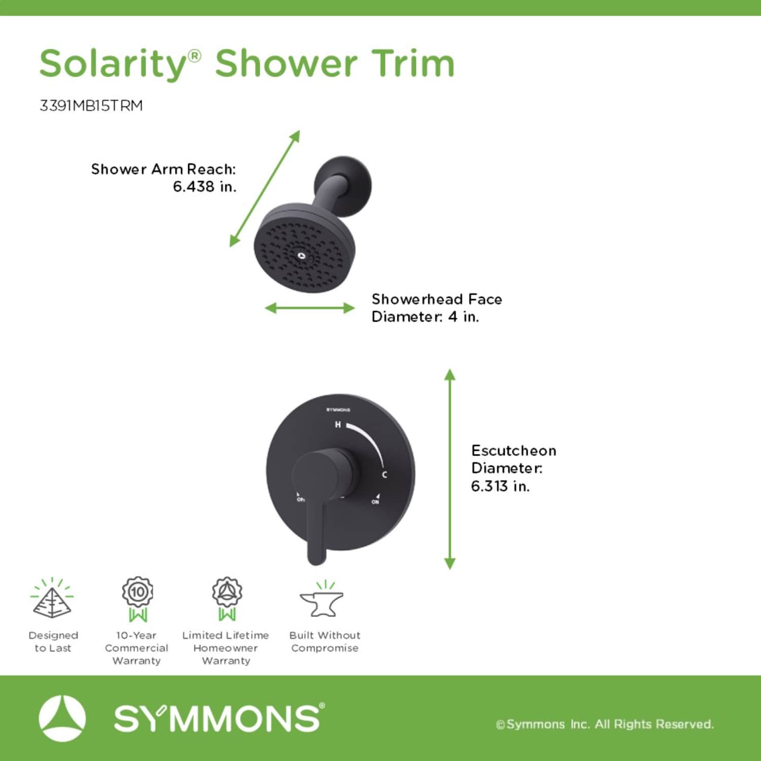 Symmons 3391MB15TRM Tub-Shower-Faucets - View #2