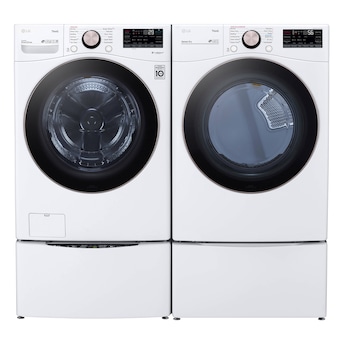 Shop LG TurboWash 360 Steam Stackable White Washer & Dryer Set at Lowes.com
