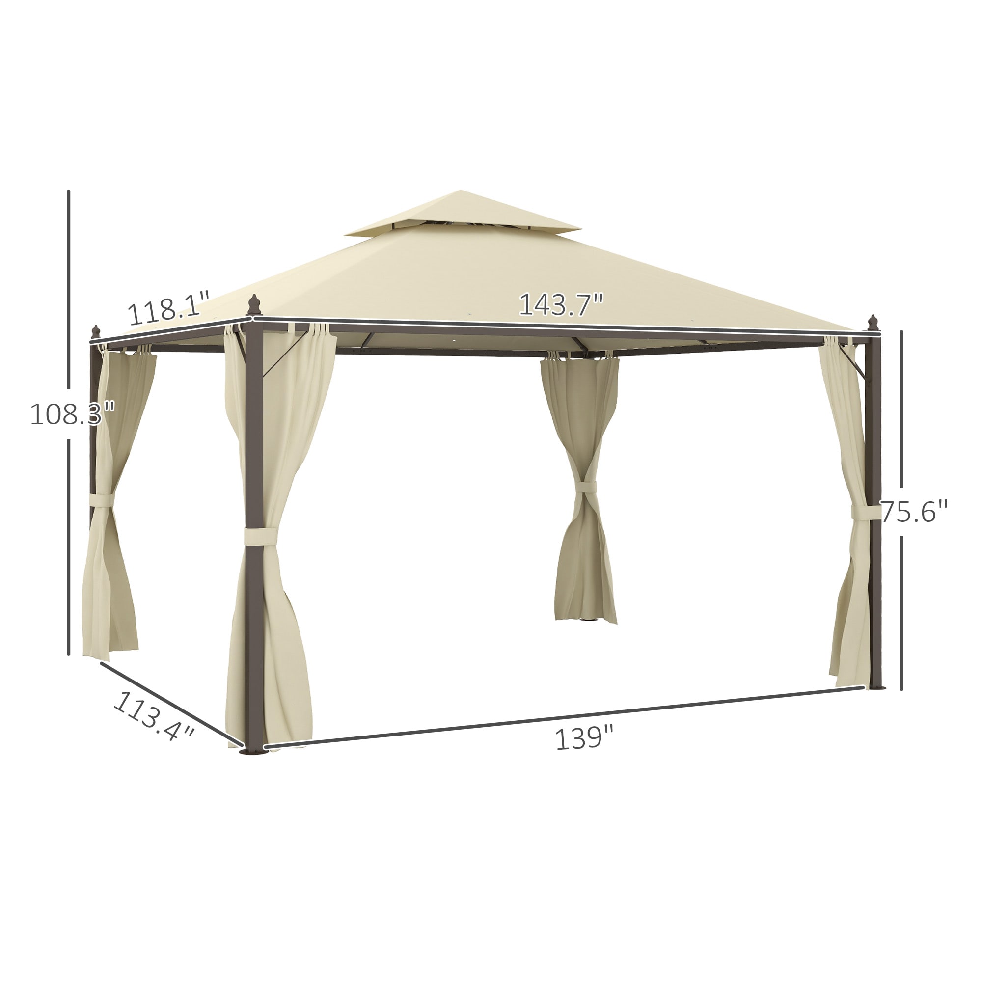 ToolCat BZ2-13-PW Wood-Resin-Gazebos - View #8