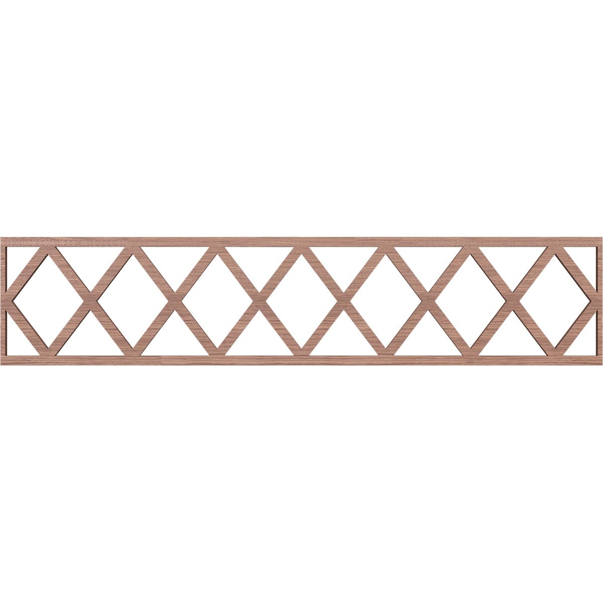 Ekena Millwork MLDB10X46WOLWA Wolford Fretwork Flat Trim 10-in x 3.9-ft Walnut Brown Unfinished 2157543 Pierced Wall Panel Moulding