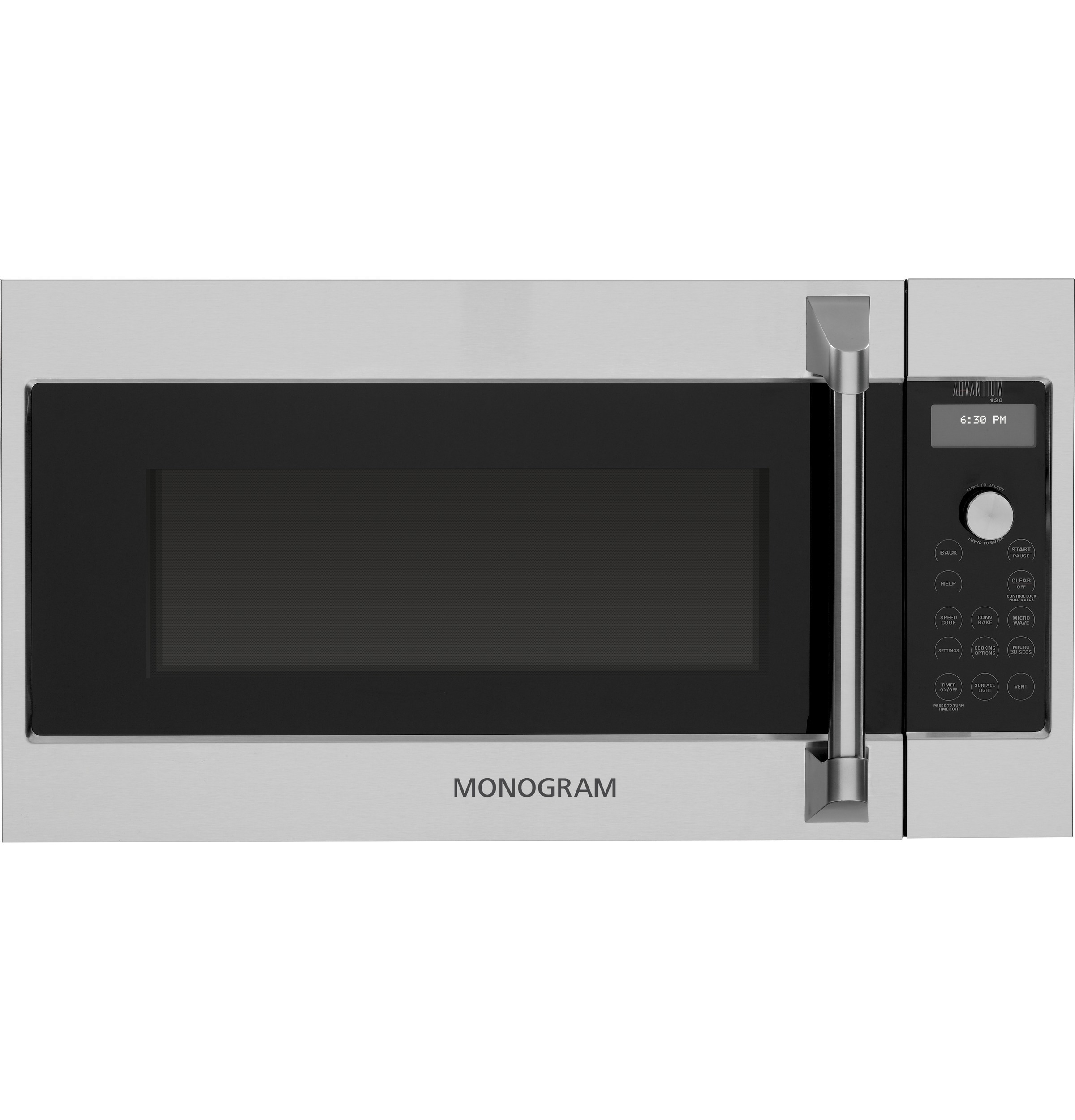 Monogram ZSA1202JSS 1.7-cu ft 900-Watt Over-the-Range Convection Microwave with Sensor Cooking (Stainless Steel)