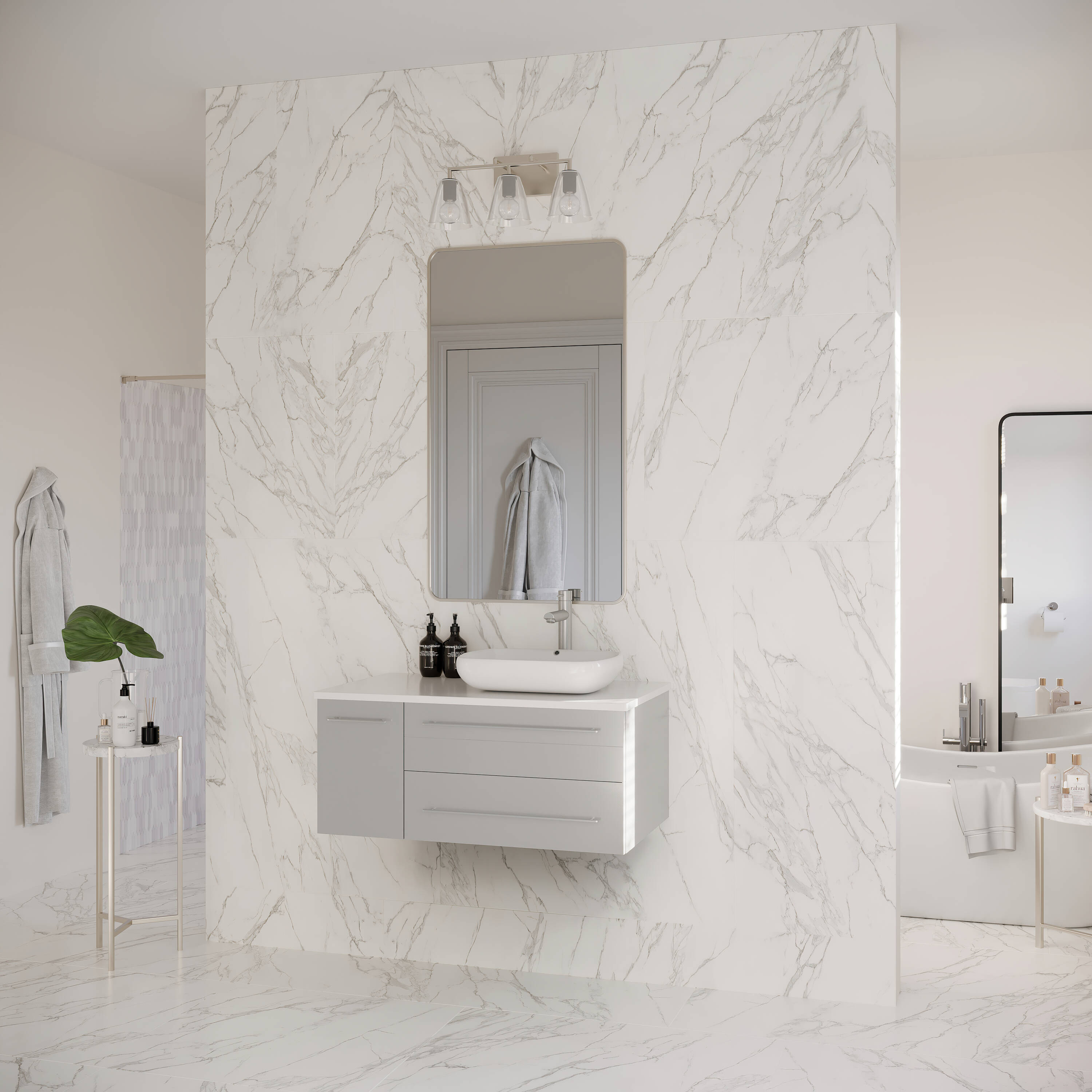 Fresca FCB6136GR-VSL-R-CWHV Bath-Vanity-Combo - View #4