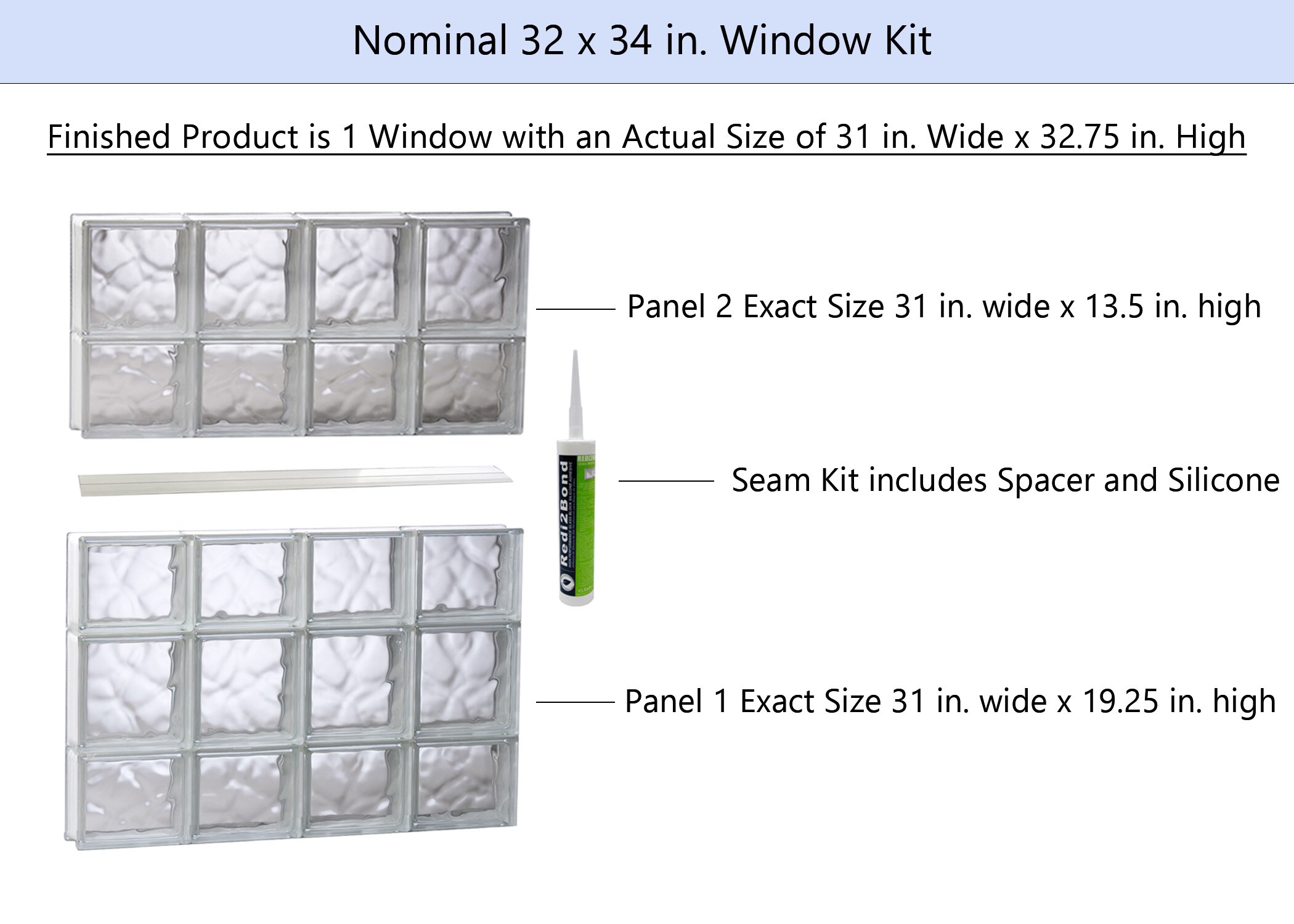 REDI2SET S3234DC Glass-Block-Windows - View #2