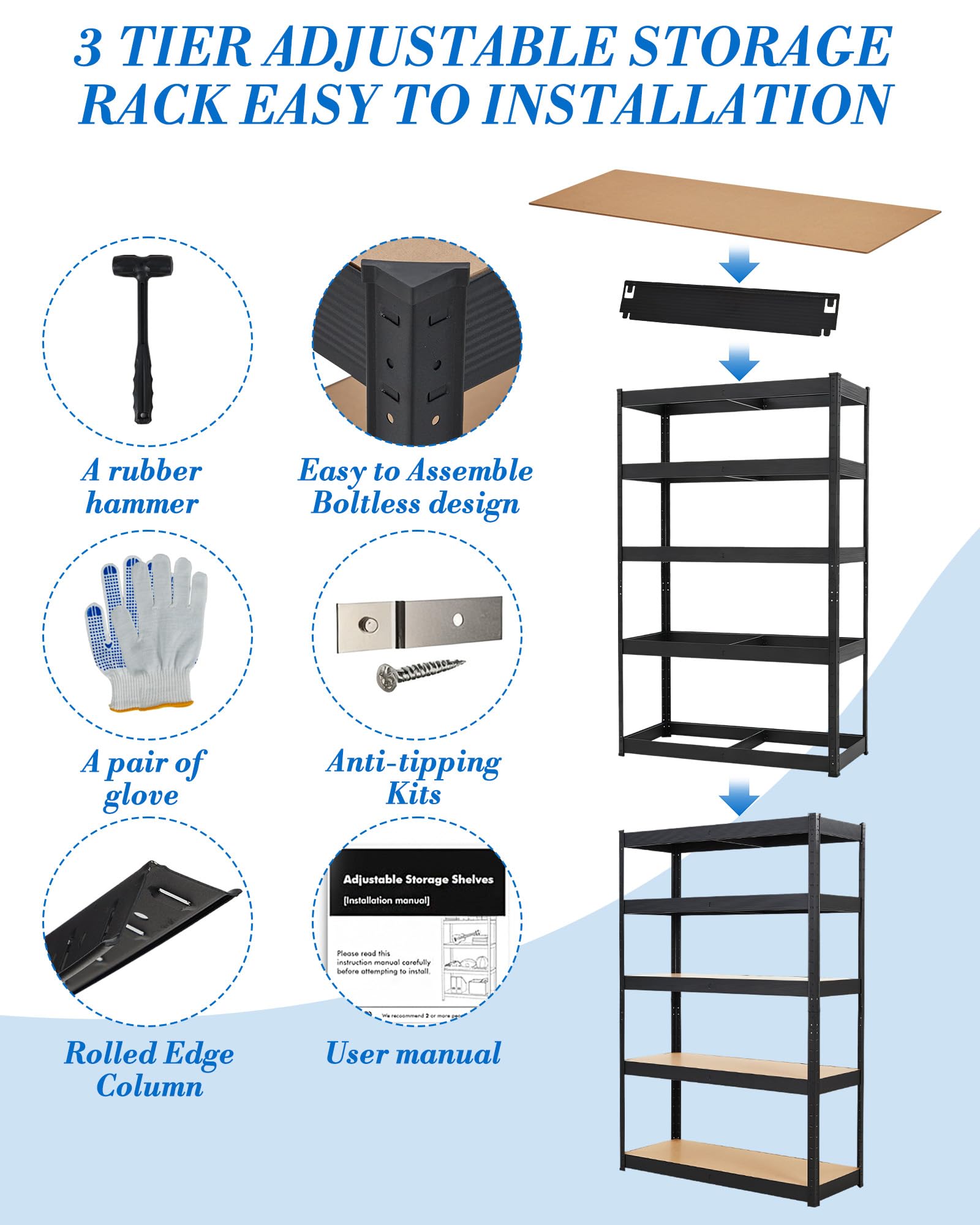 GarveeLife 4E2-CWJ2-0407035 Free-Standing-Shelving - View #4